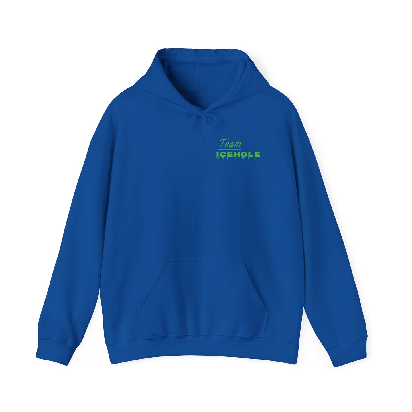 Icehole Hoodie — Minimal Green 'Team Icehole' Logo Pullover