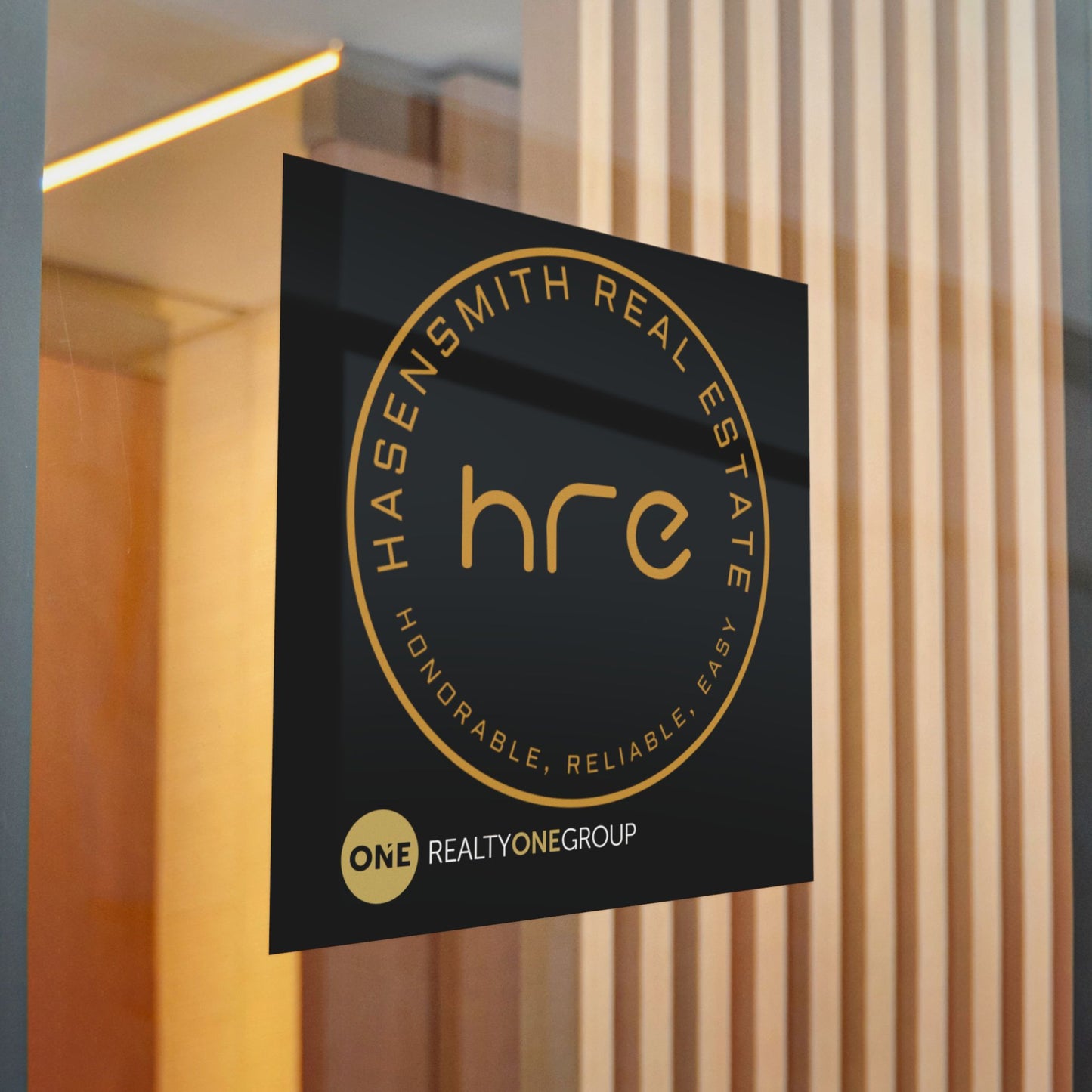 Hasensmith Real Estate Stickers - Honorable, Reliable, Easy (Both Logos)