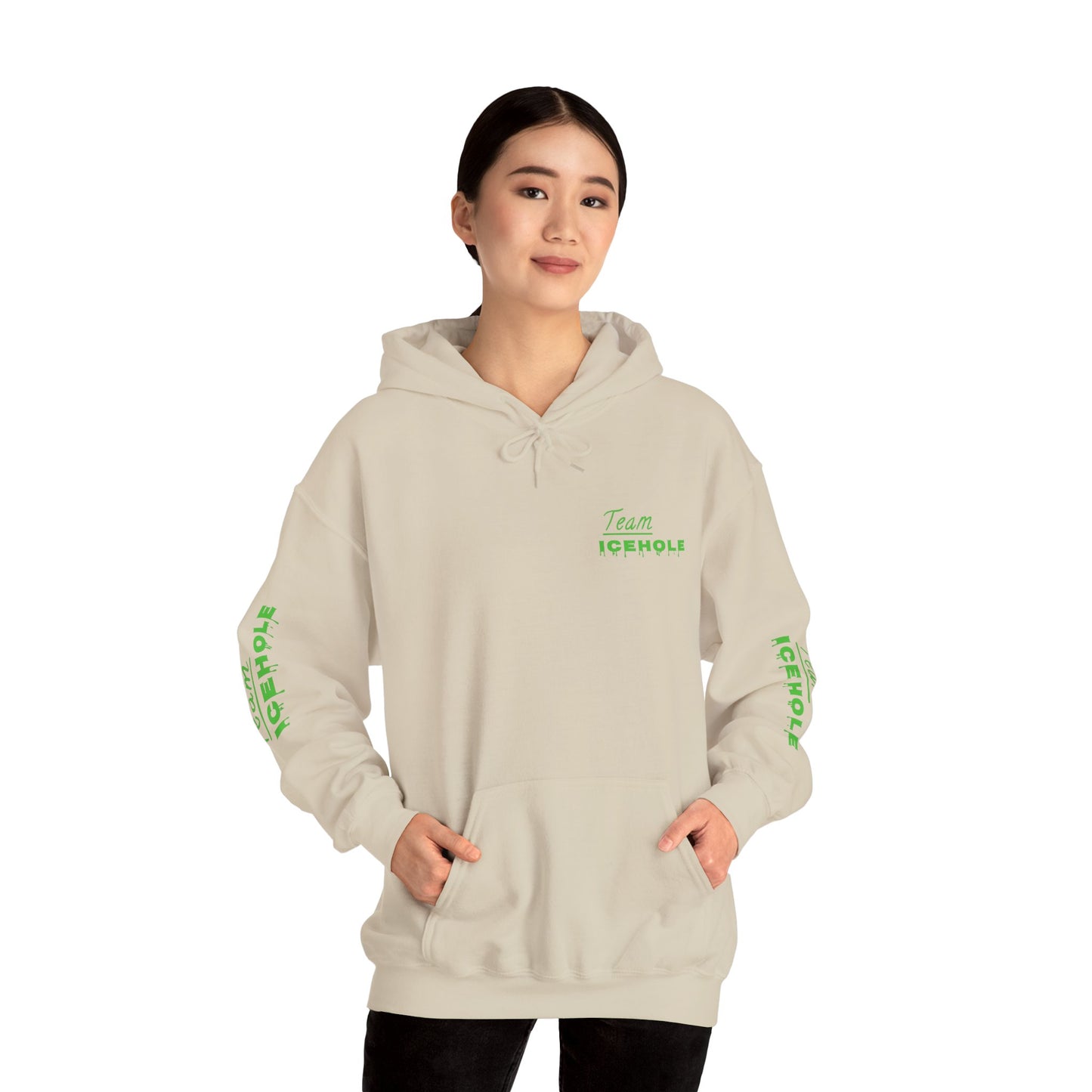 Icehole Hoodie — "Team ICEHOLE" Neon Logo Pullover