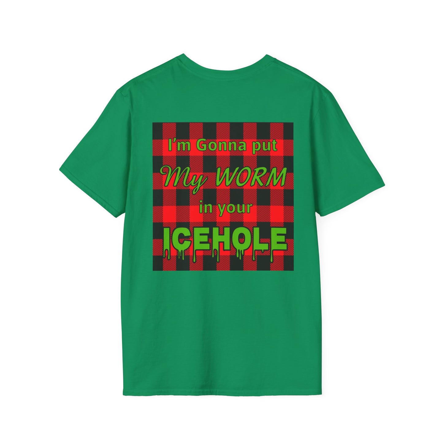 T-Shirt for Outdoor Enthusiasts - Team IceHole BigFoot Holding Logo