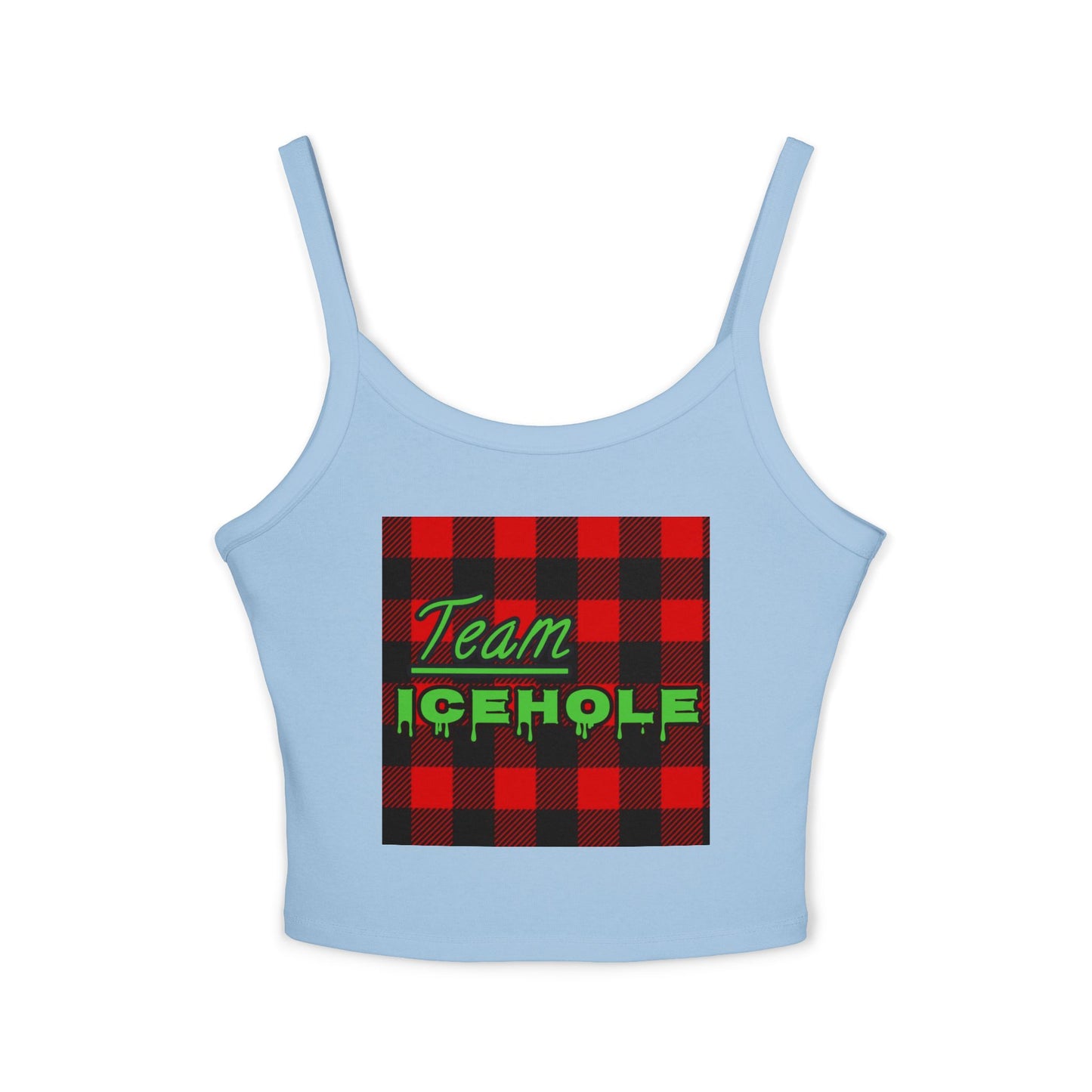 Team Icehole Spaghetti Strap Belly Tank Top