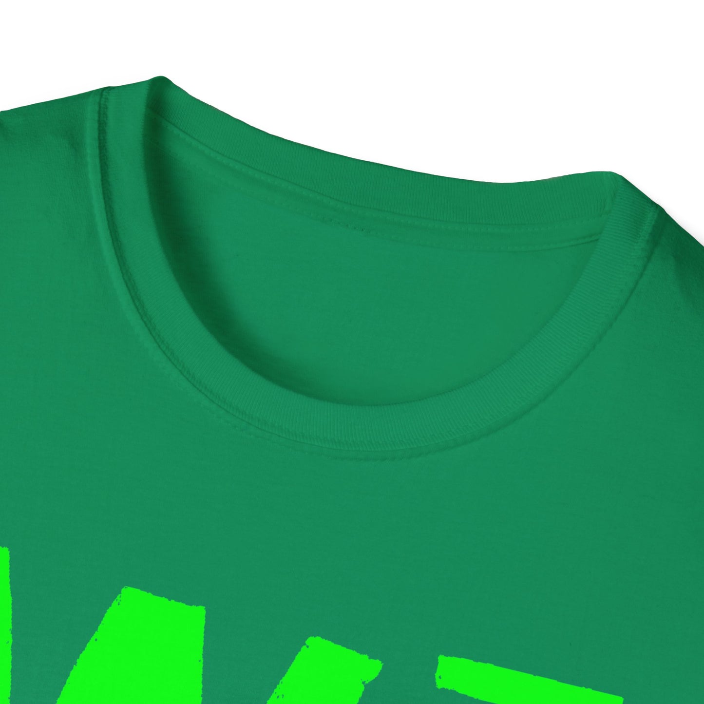 Wisco3 Green Letters Unisex Softstyle T-Shirt - Perfect for Anglers and Outdoor Enthusiasts