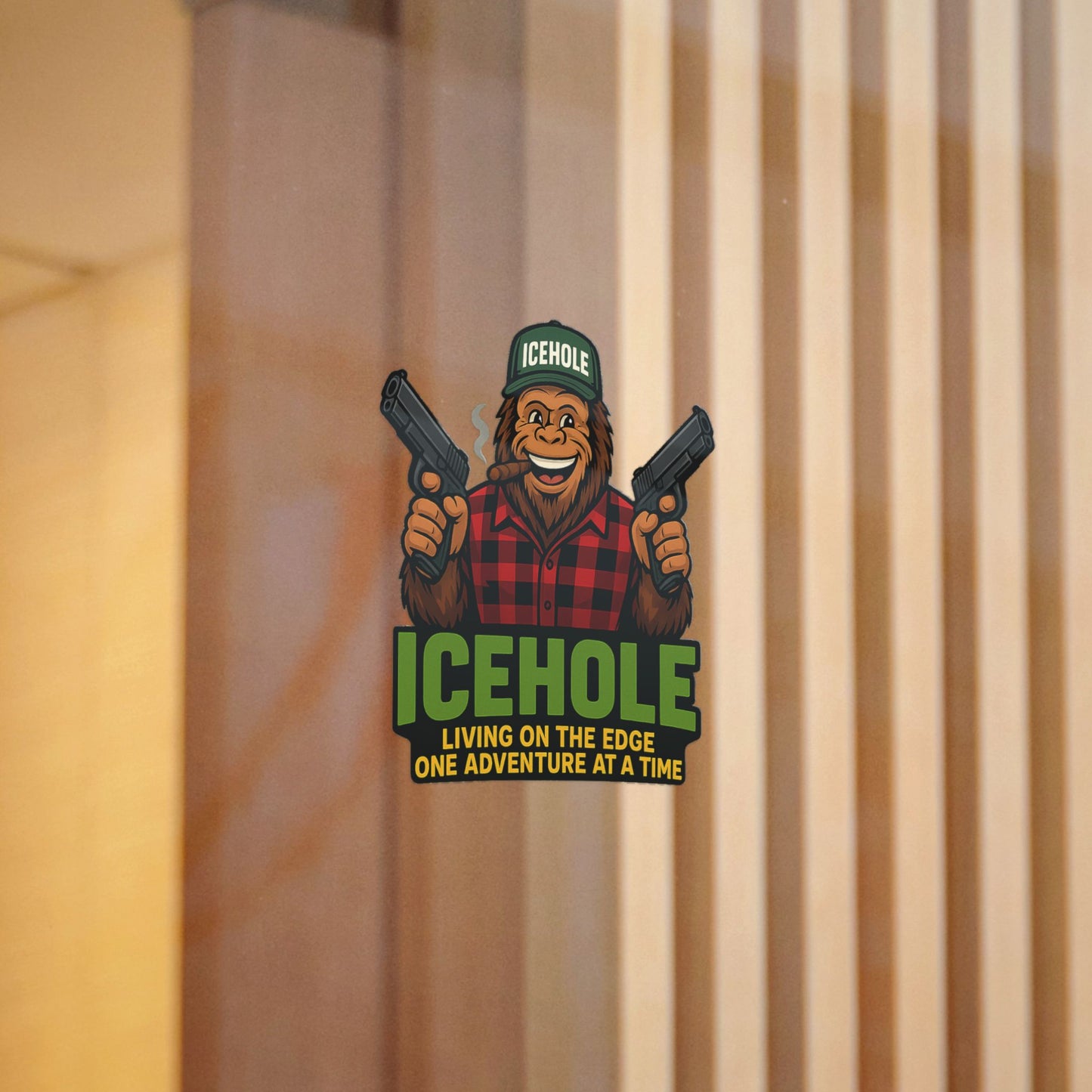 Living On The Edge Die-Cut Stickers - Team IceHole Design