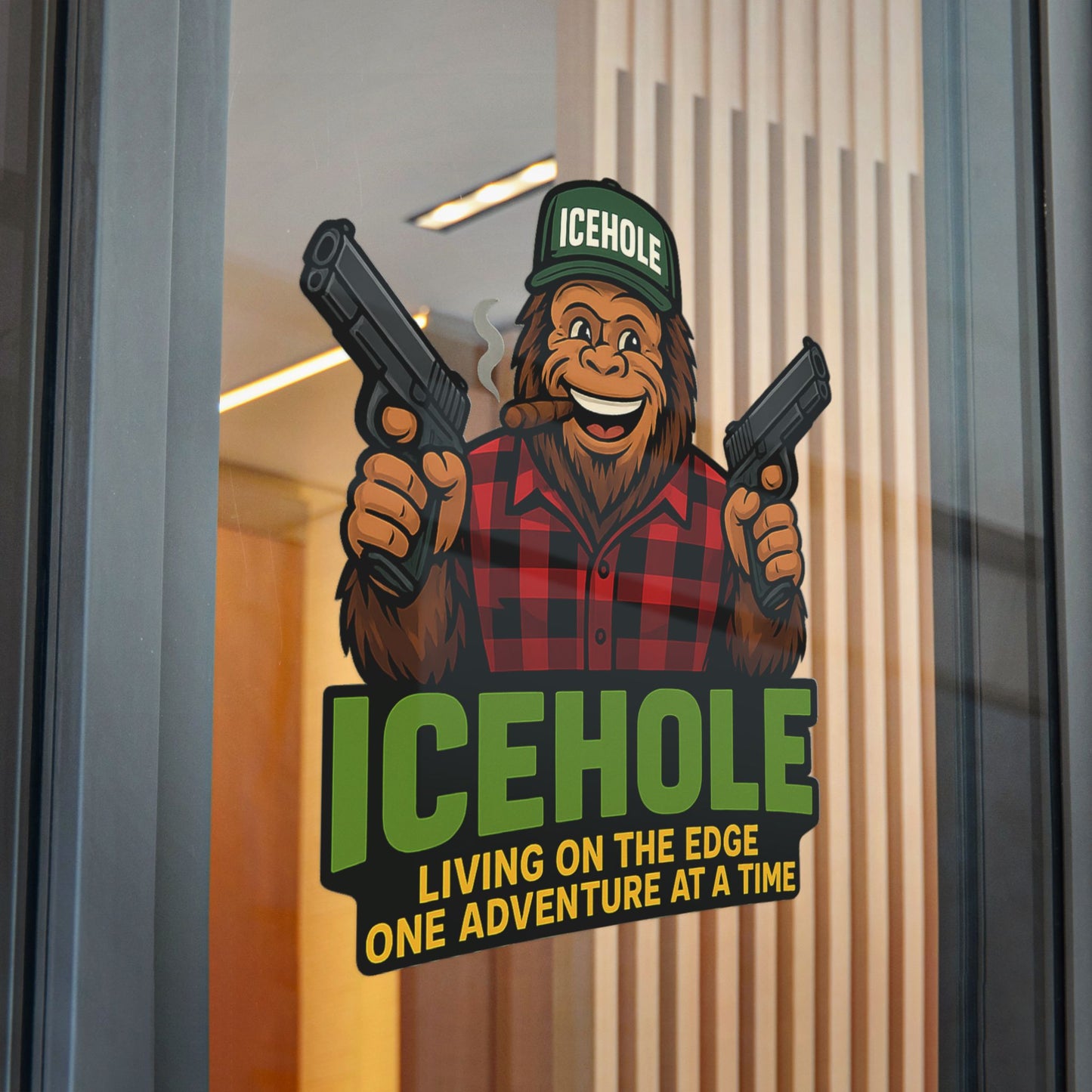 Living On The Edge Die-Cut Stickers - Team IceHole Design