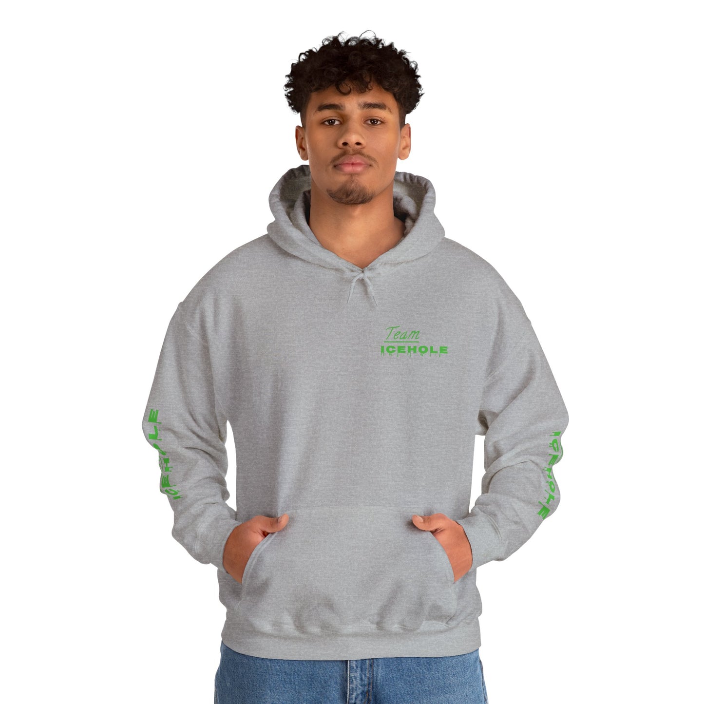 Icehole Hoodie — "Team ICEHOLE" Neon Logo Pullover