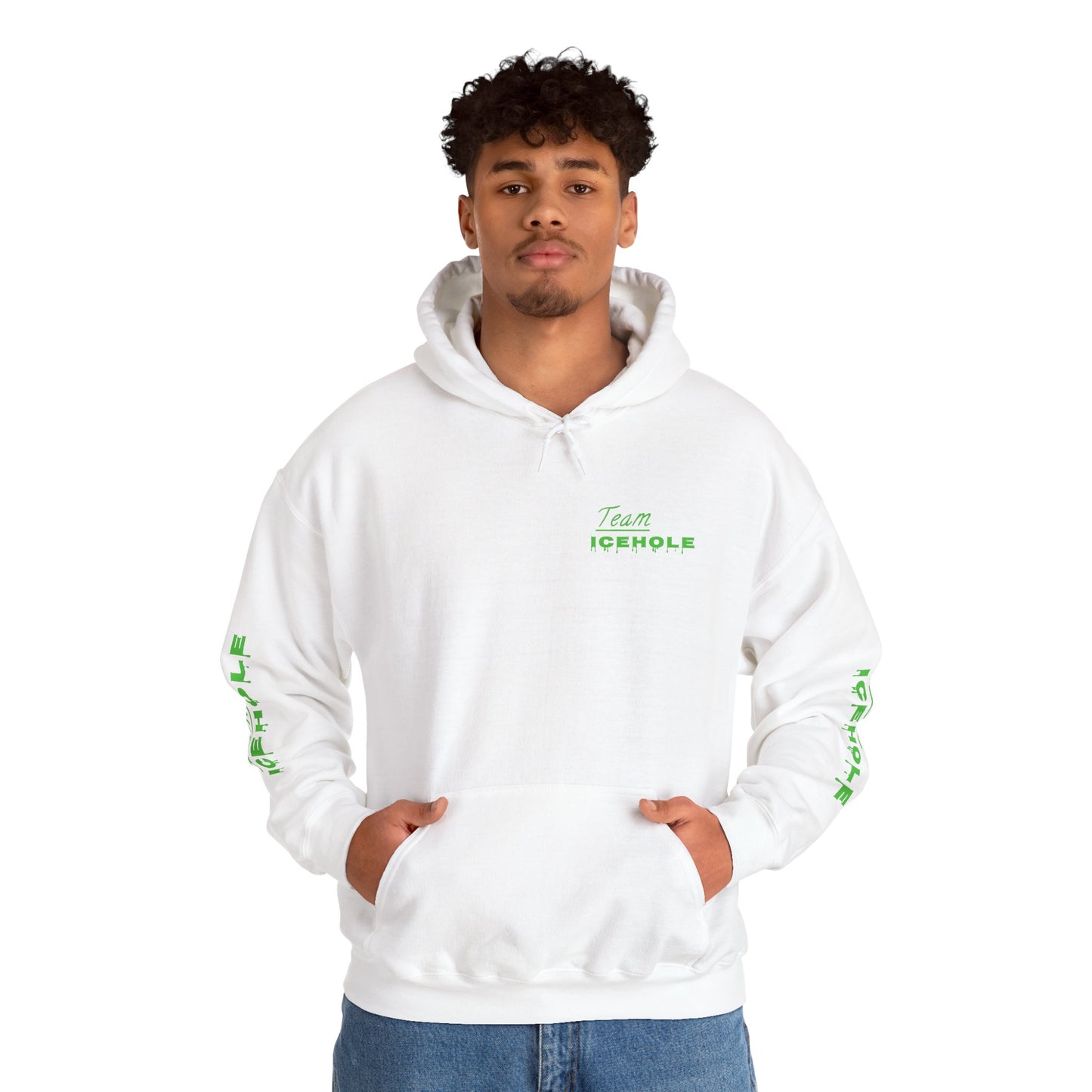 Icehole Hoodie — "Team ICEHOLE" Neon Logo Pullover