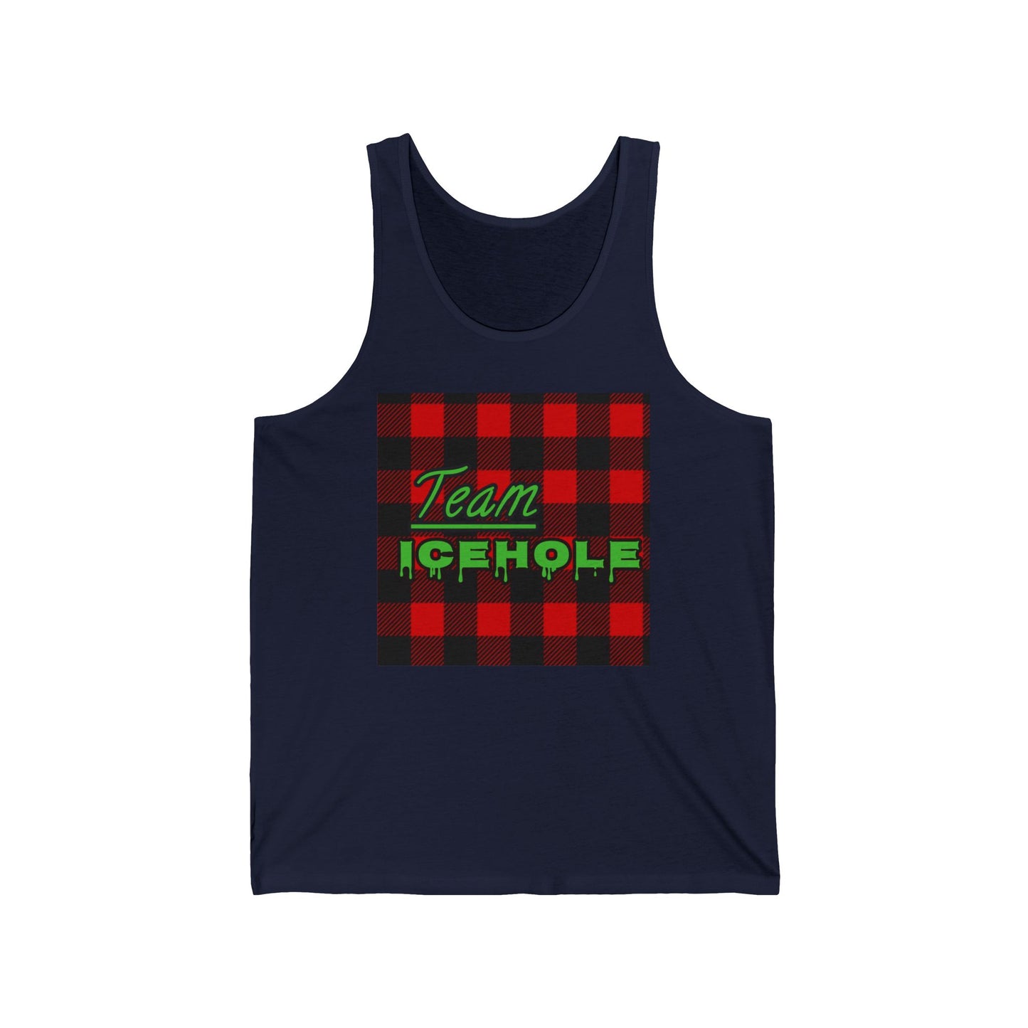 Unisex Jersey Tank - Team Icehole, Perfect for Summer Parties, Outdoor Events, Beach Days, Gifts for Fishermen, Camping Gear