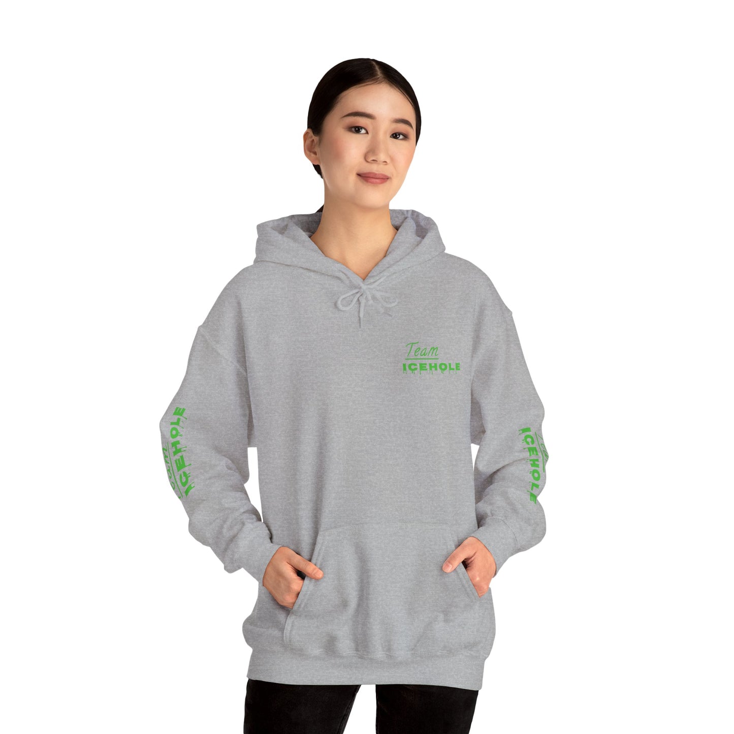 Icehole Hoodie — "Team ICEHOLE" Neon Logo Pullover