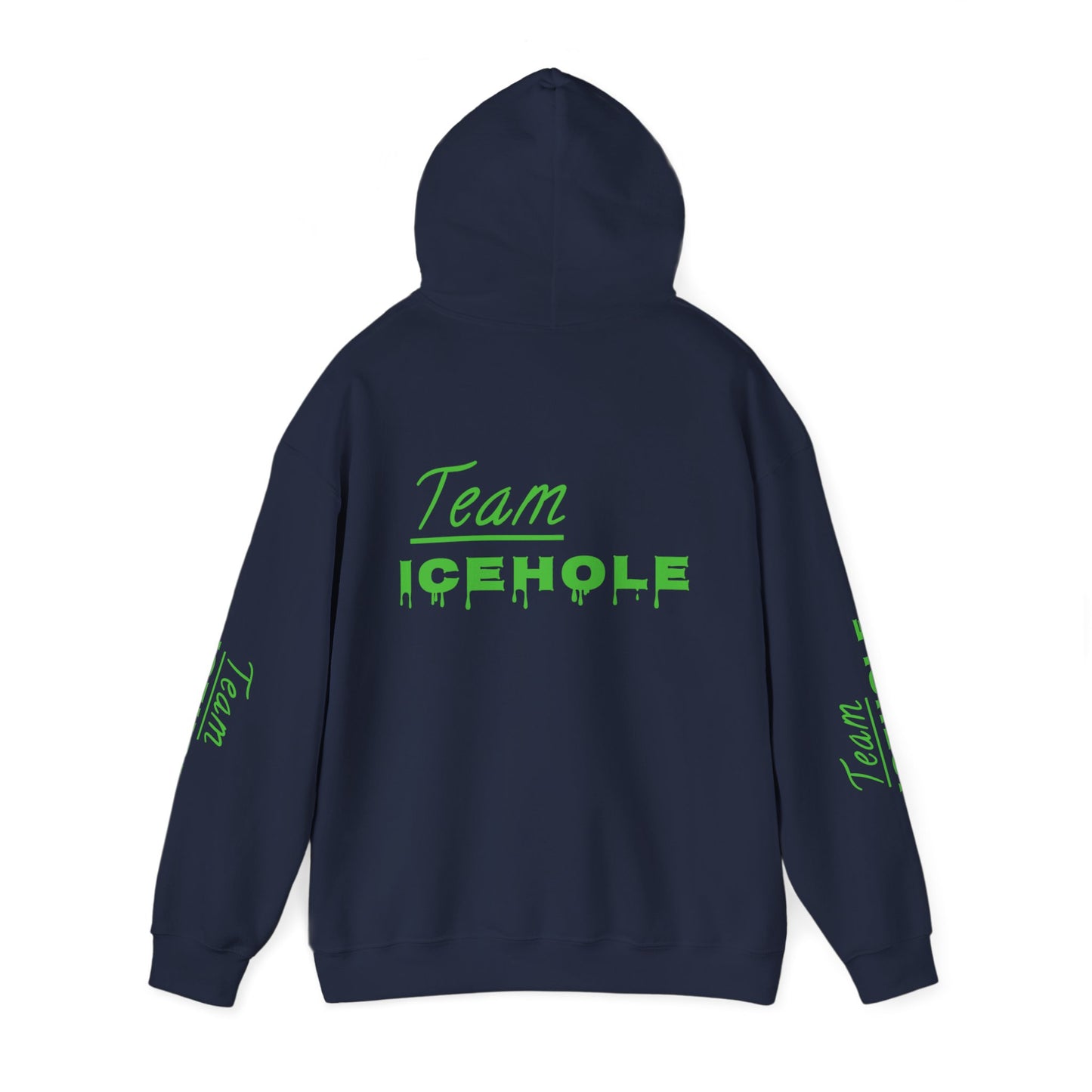 Icehole Hoodie — "Team ICEHOLE" Neon Logo Pullover