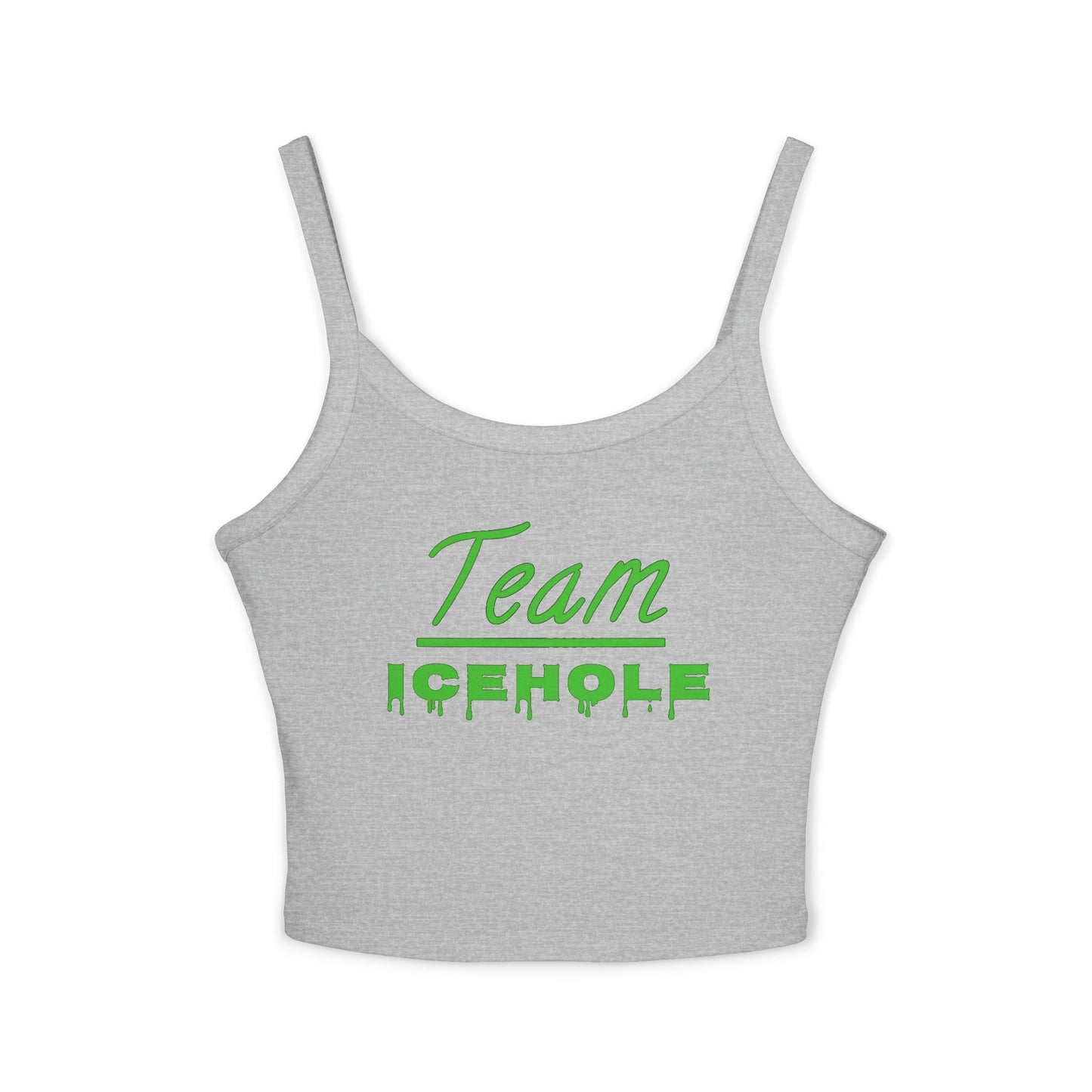 Team Icehole Transparent Background Women's Spaghetti Strap Belly Tank Top