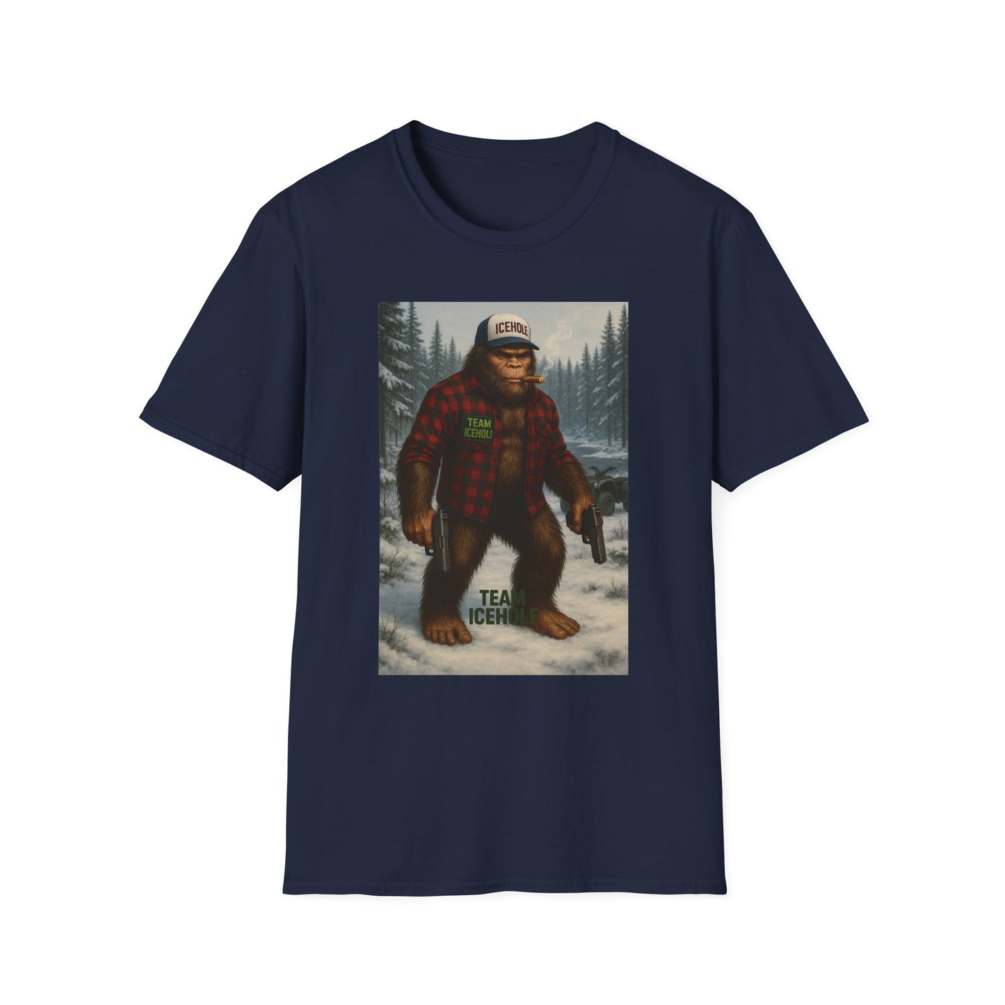 T-Shirt - Team IceHole Big Foot Mascot Feel the Nature!