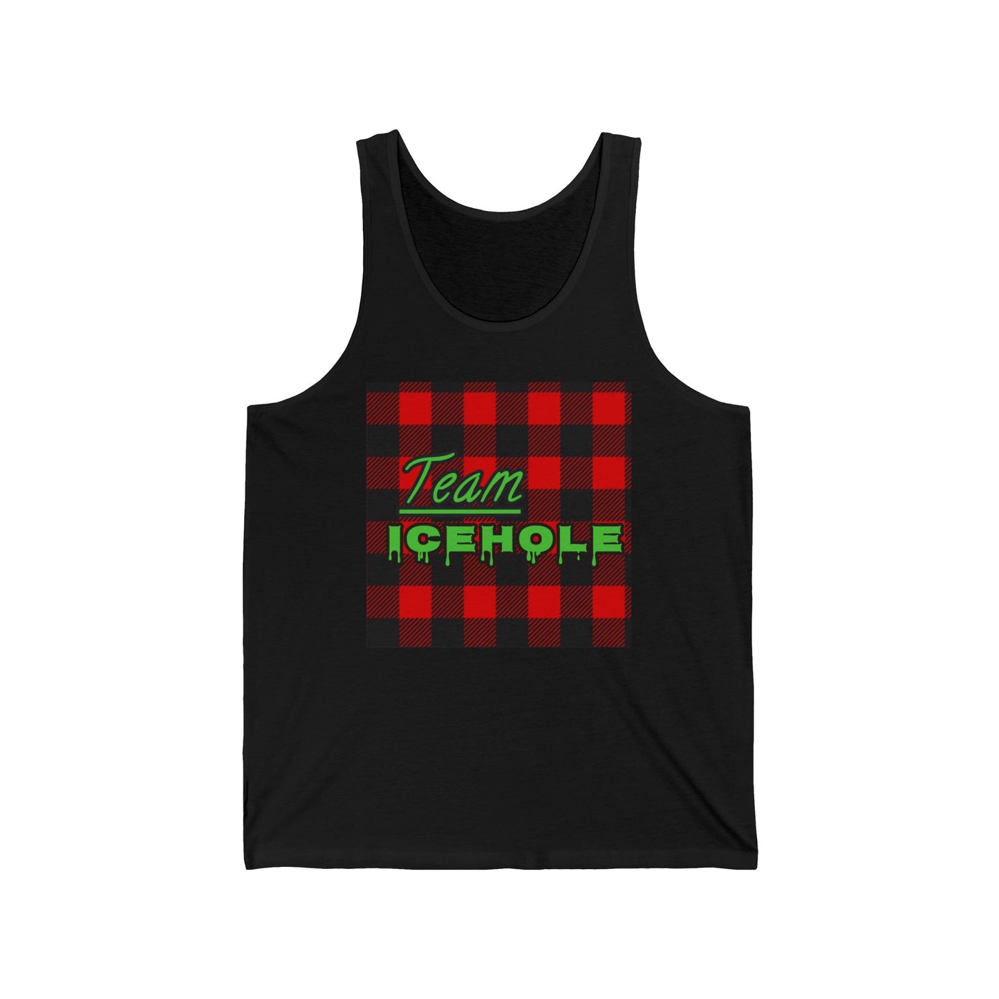 Unisex Jersey Tank - Team Icehole, Perfect for Summer Parties, Outdoor Events, Beach Days, Gifts for Fishermen, Camping Gear