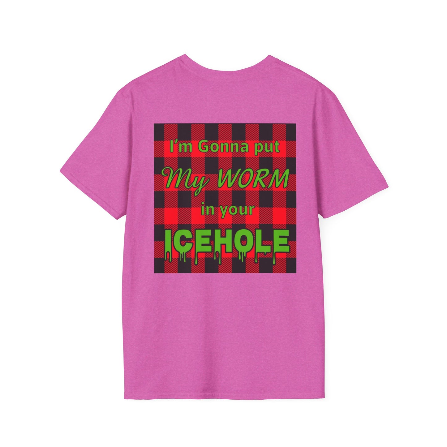 T-Shirt for Outdoor Enthusiasts - Team IceHole BigFoot Holding Logo