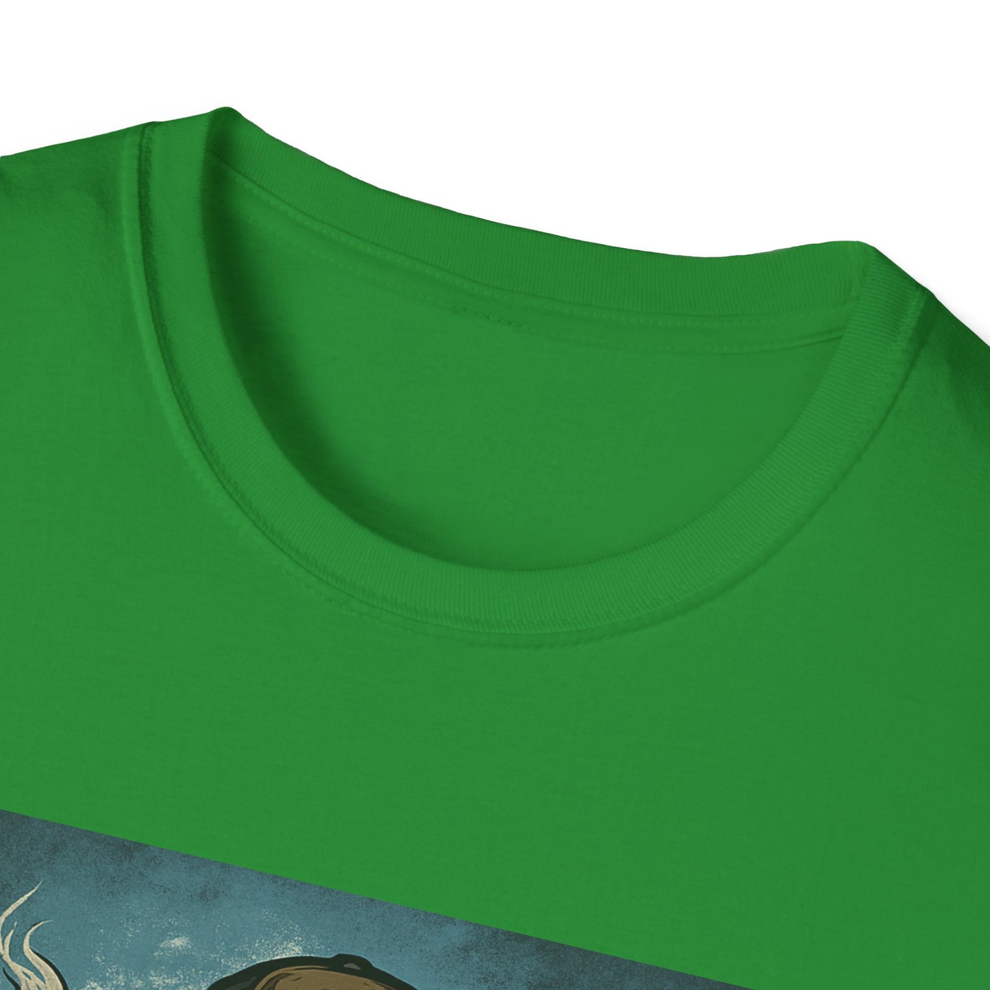 Team Icehole Unisex Softstyle T-Shirt Big Foot With Background and Guns