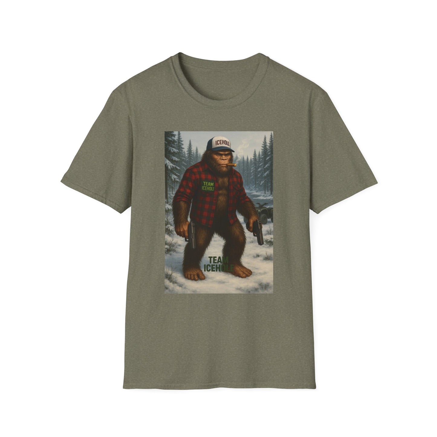 T-Shirt - Team IceHole Big Foot Mascot Feel the Nature!