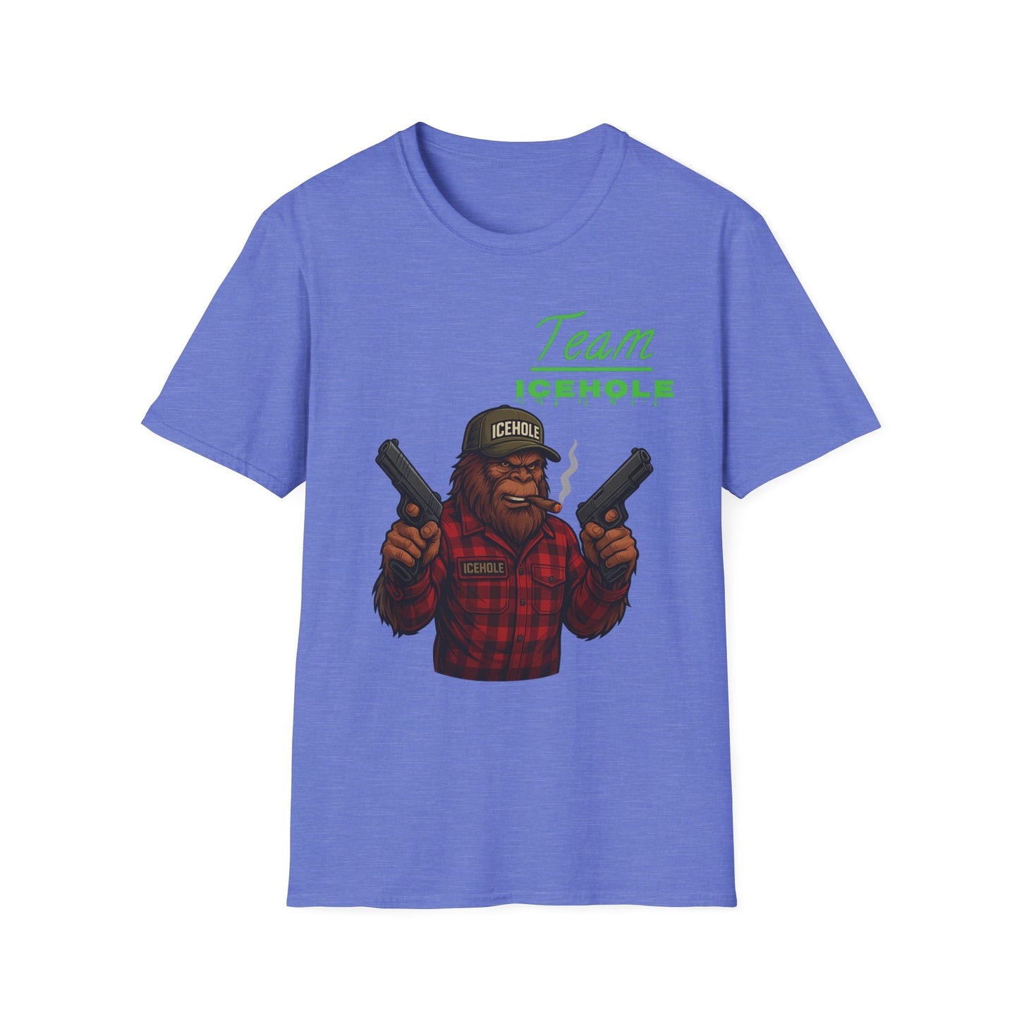 Team Icehole Bigfoot Unisex T-Shirt, Funny Gift for Outdoorsy Friends, Camping Tee, Quirky Graphic Shirt, Great for Parties