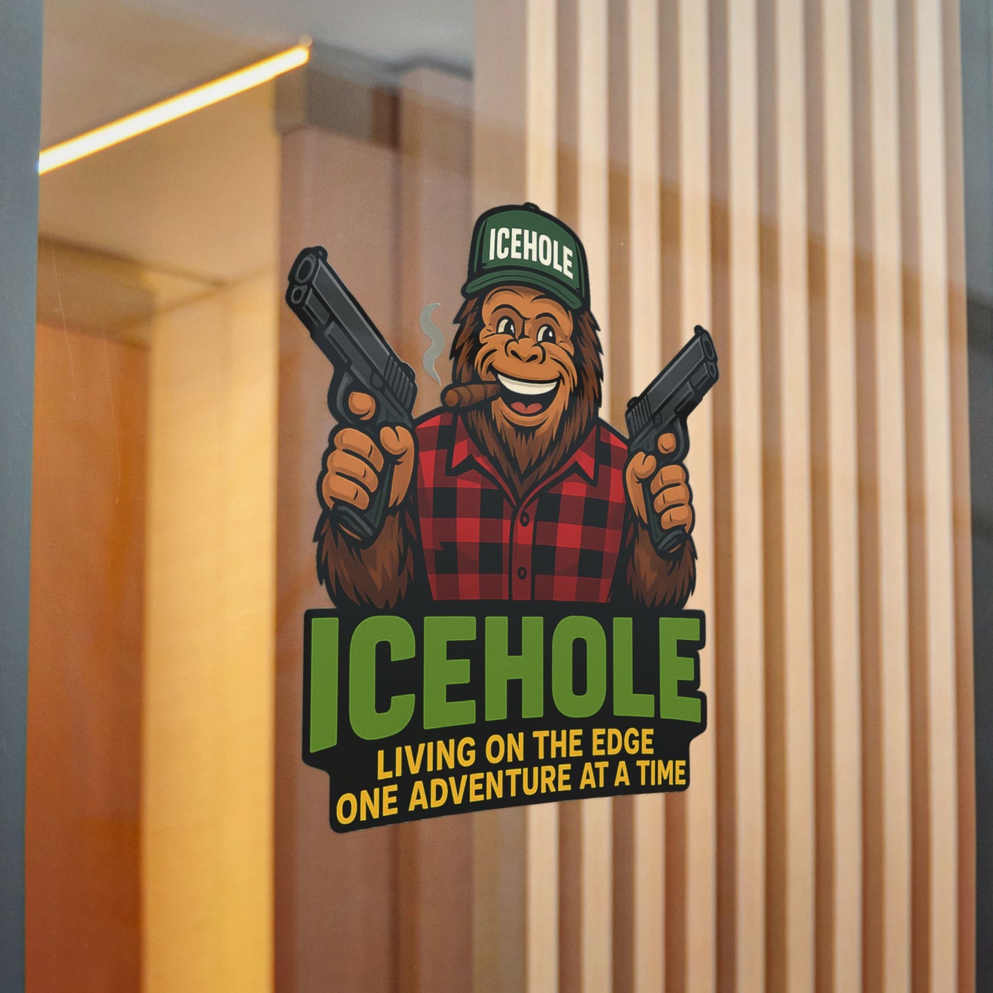 Living On The Edge Die-Cut Stickers - Team IceHole Design