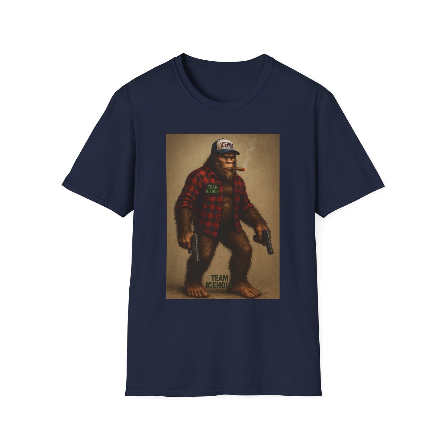T-Shirt - Team IceHole Mascot Bigfoot