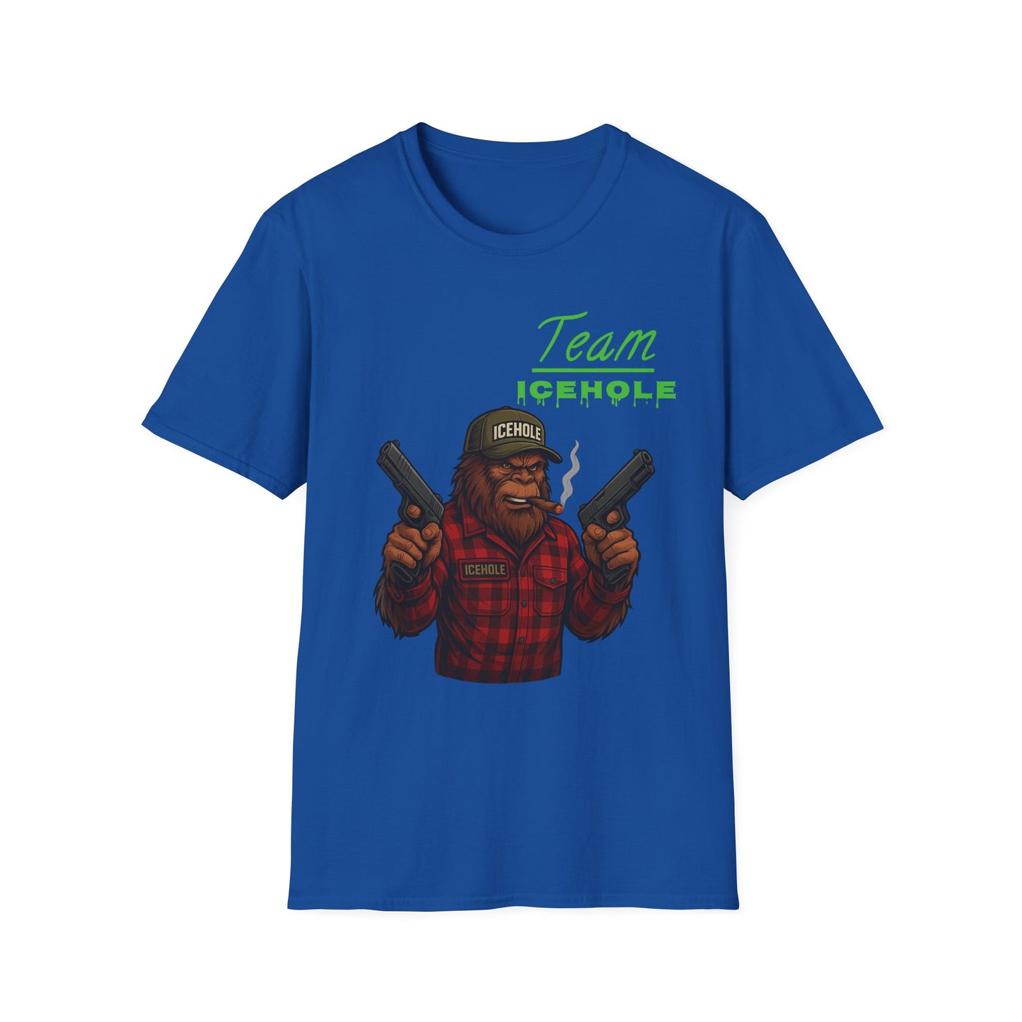 Team Icehole Bigfoot Unisex T-Shirt, Funny Gift for Outdoorsy Friends, Camping Tee, Quirky Graphic Shirt, Great for Parties