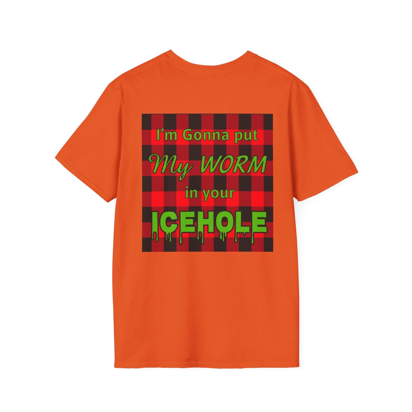 T-Shirt for Outdoor Enthusiasts - Team IceHole BigFoot Holding Logo