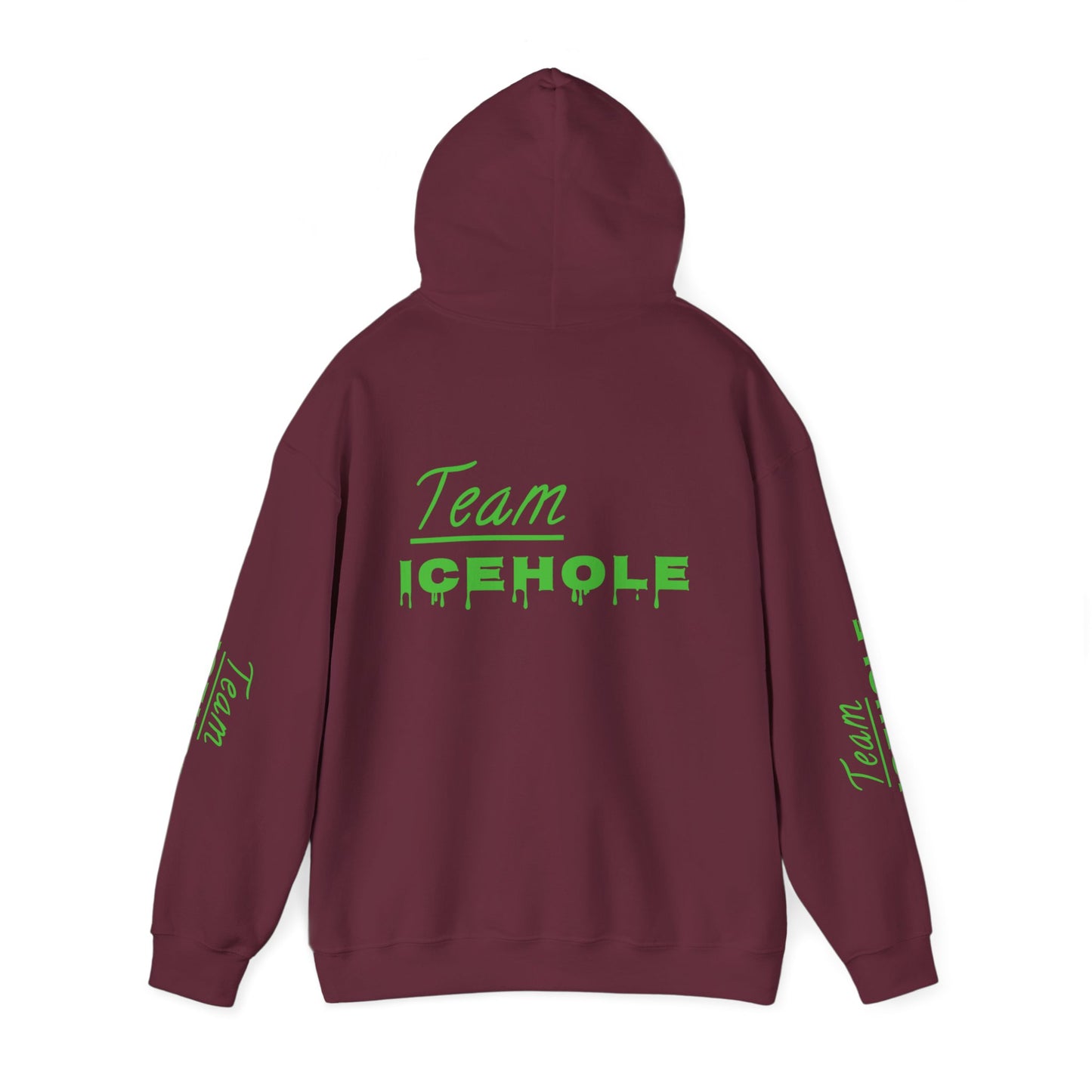 Icehole Hoodie — "Team ICEHOLE" Neon Logo Pullover