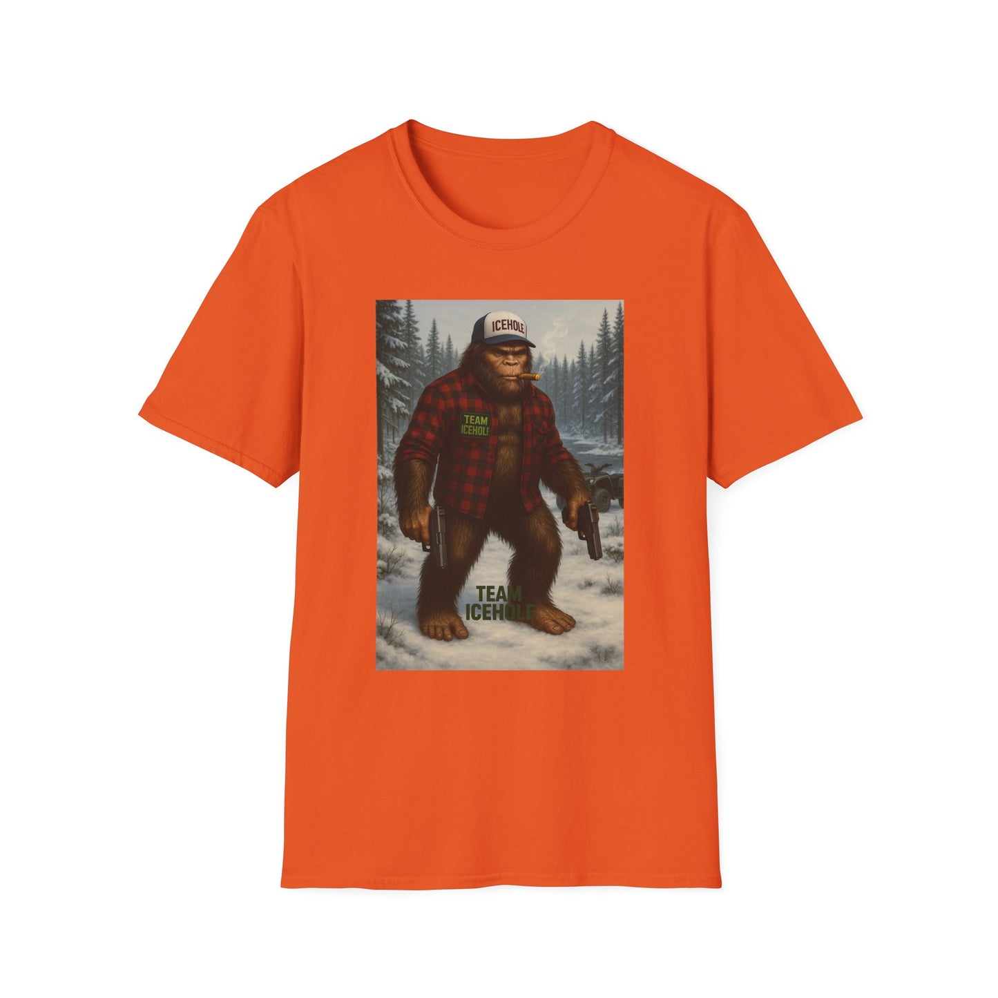T-Shirt - Team IceHole Big Foot Mascot Feel the Nature!