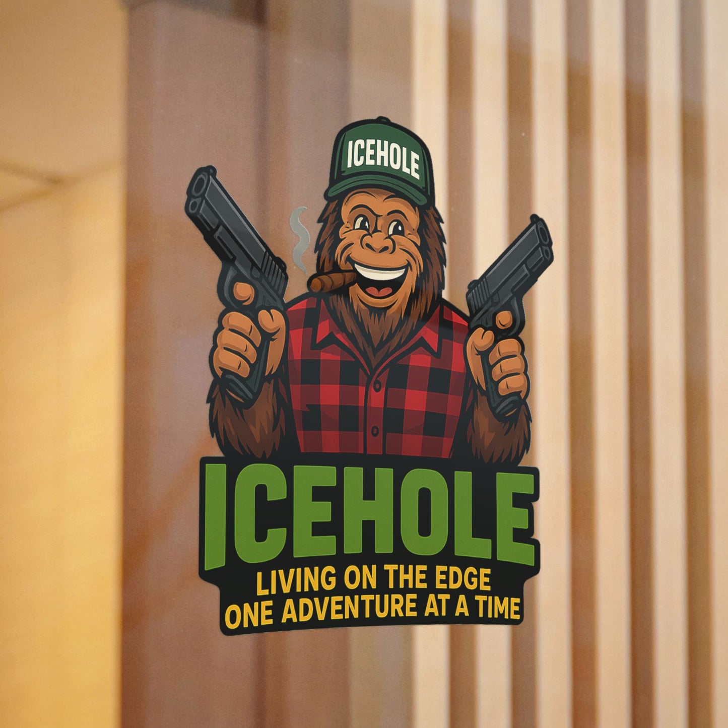 Living On The Edge Die-Cut Stickers - Team IceHole Design