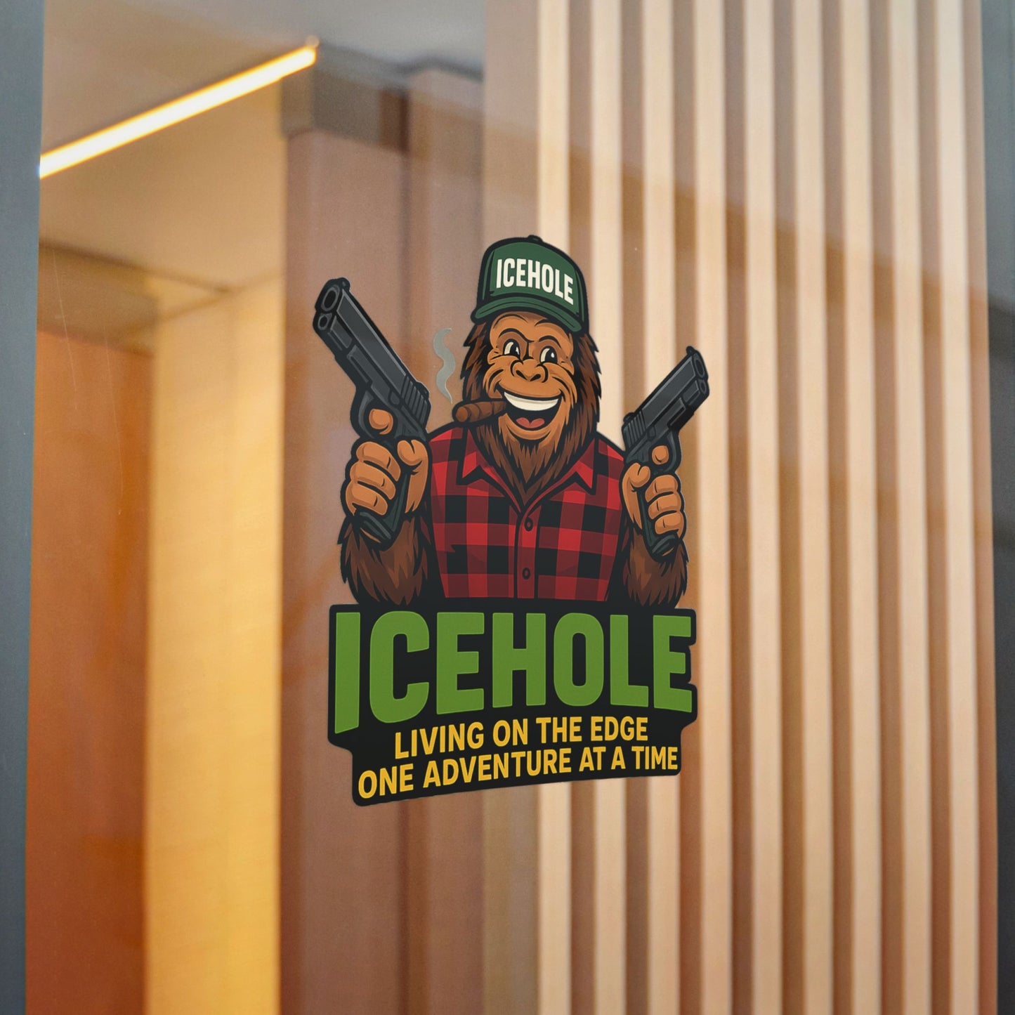 Living On The Edge Die-Cut Stickers - Team IceHole Design