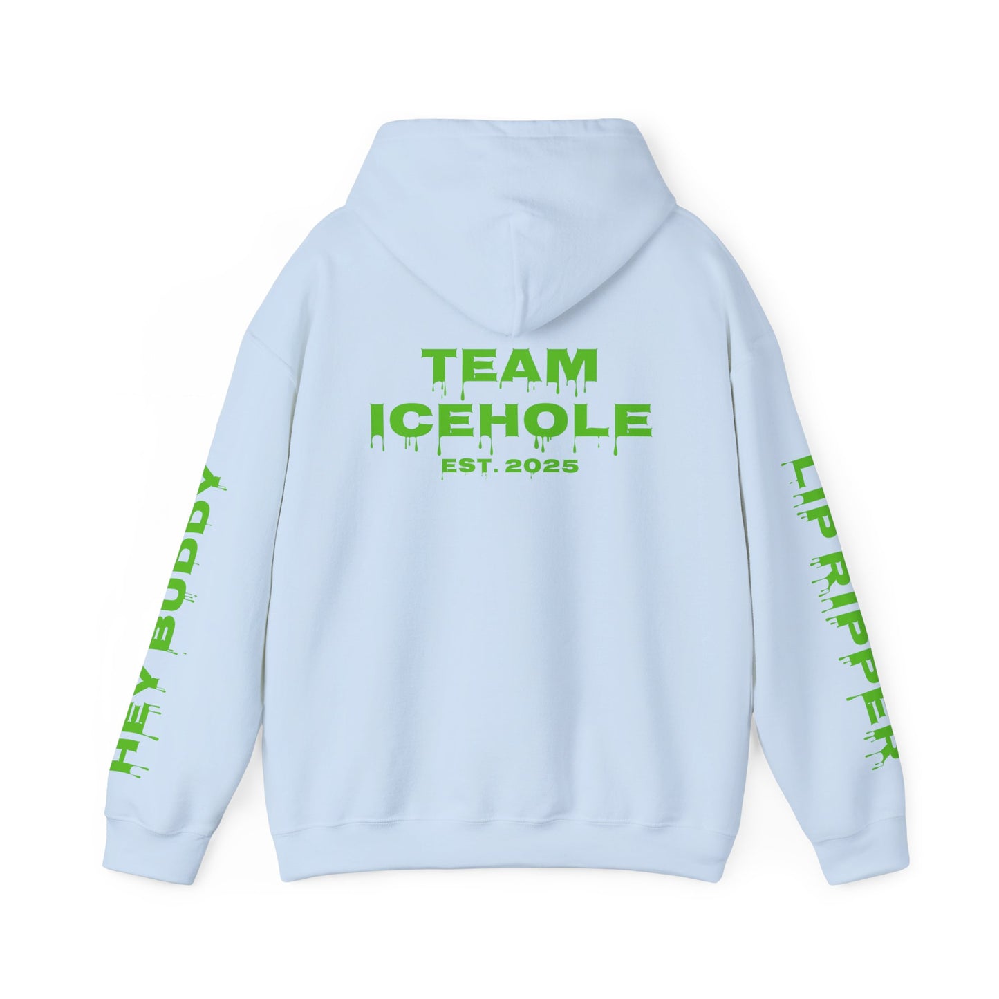 Hoodie - Minimal Green "PAUL / TEAM ICEHOLE" Front Graphic Hoodie