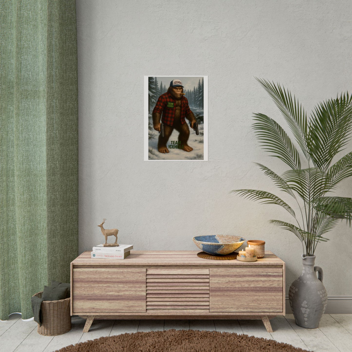 Team IceHole Bigfoot Logo Rolled Poster