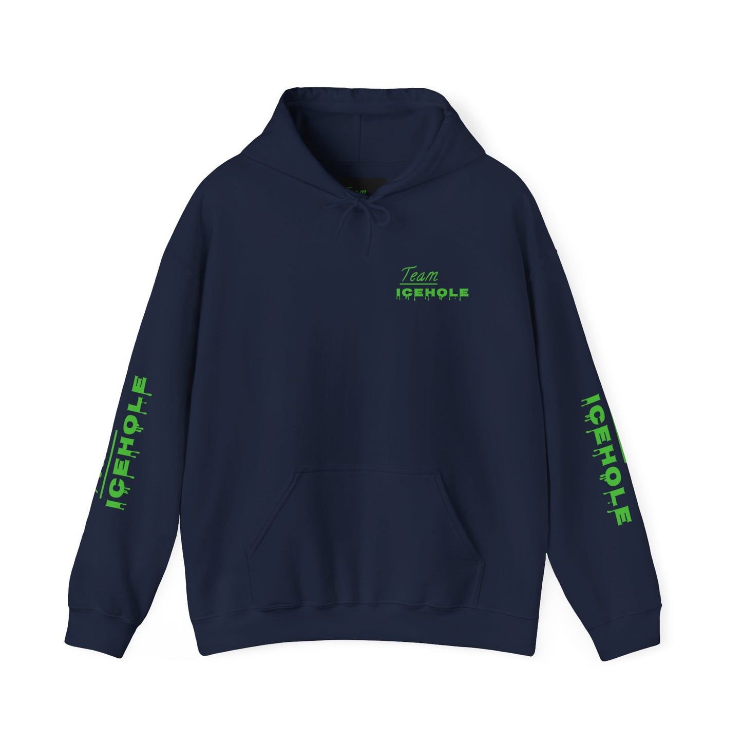 Icehole Hoodie — "Team ICEHOLE" Neon Logo Pullover