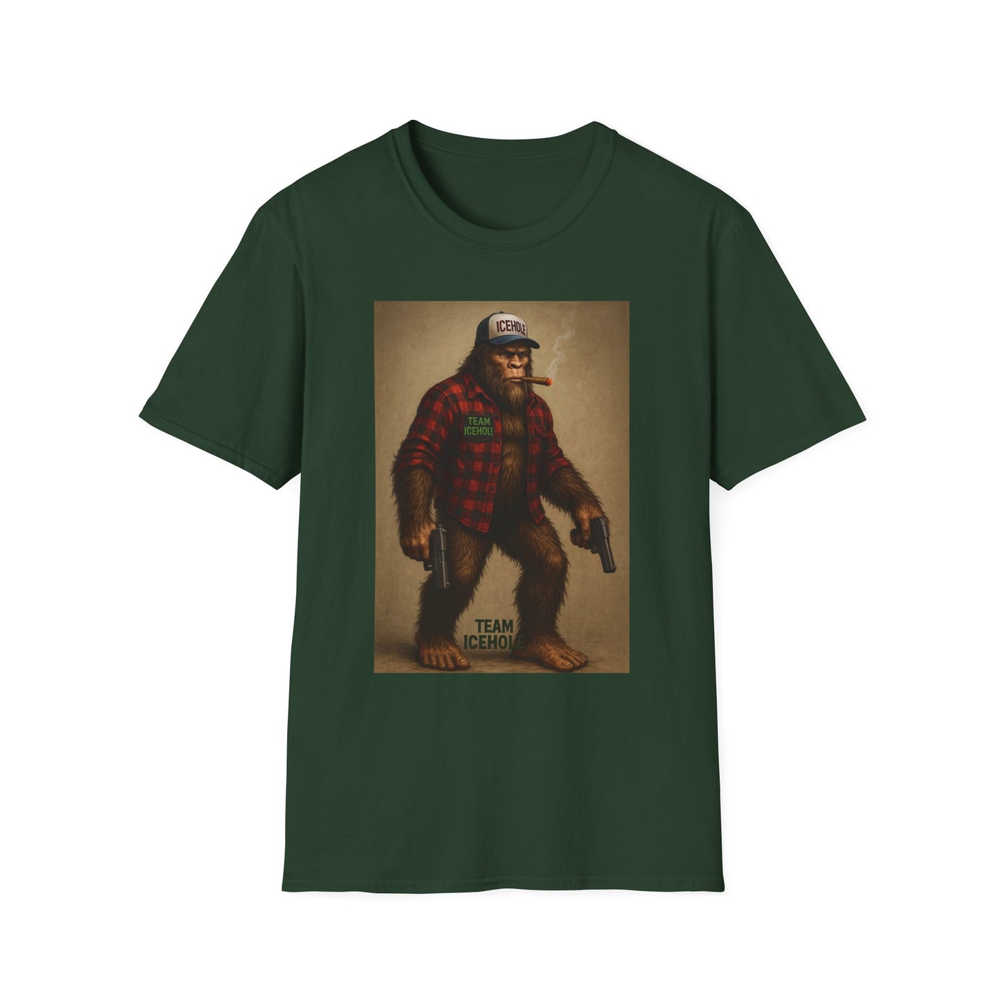 T-Shirt - Team IceHole Mascot Bigfoot