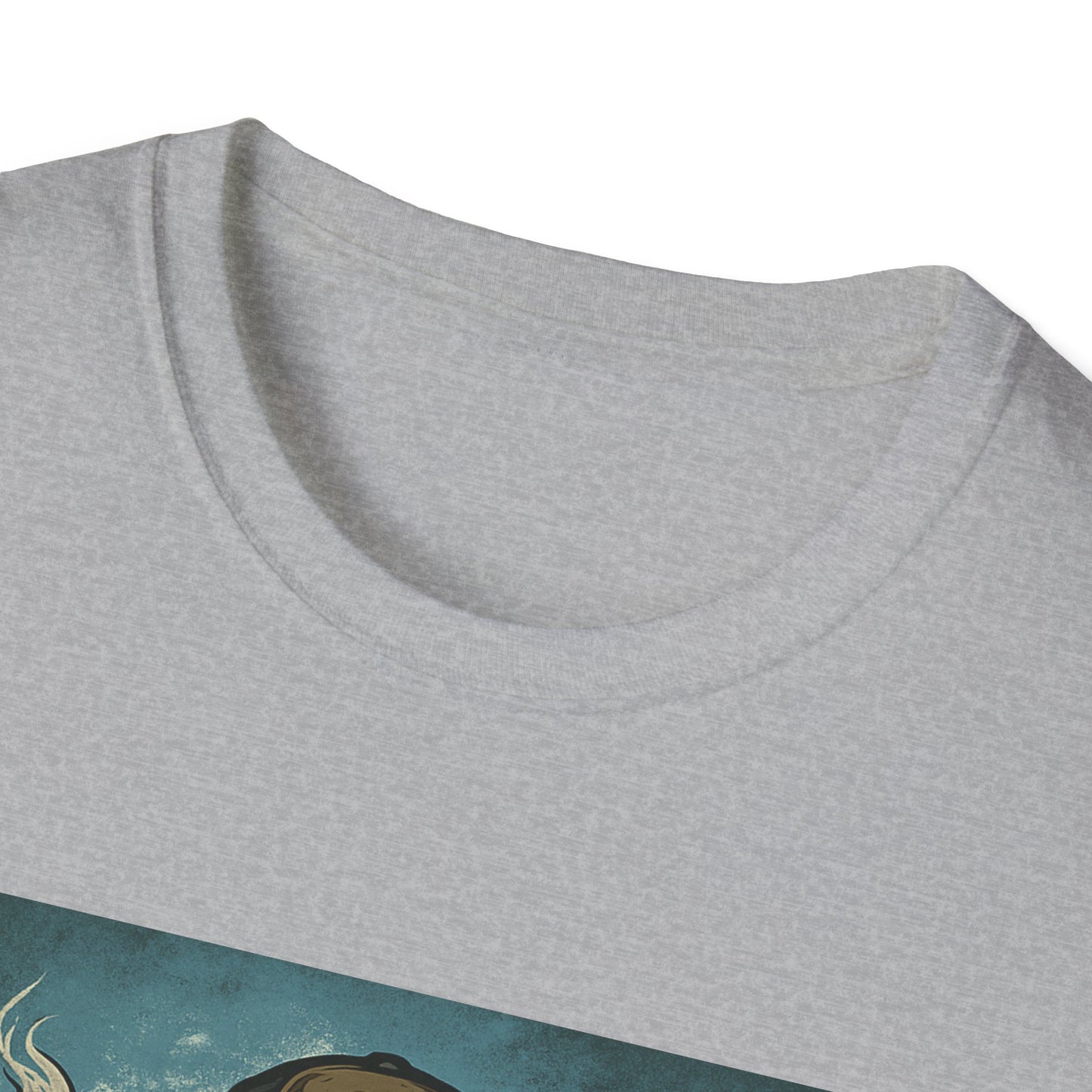 Team Icehole Unisex Softstyle T-Shirt Big Foot With Background and Guns