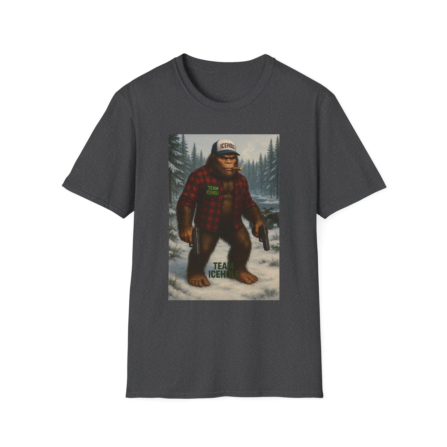 T-Shirt - Team IceHole Big Foot Mascot Feel the Nature!