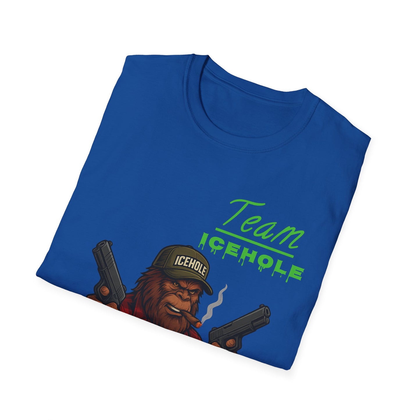 Team Icehole Bigfoot Unisex T-Shirt, Funny Gift for Outdoorsy Friends, Camping Tee, Quirky Graphic Shirt, Great for Parties