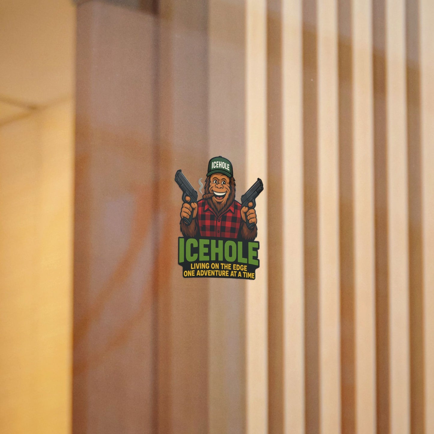 Living On The Edge Die-Cut Stickers - Team IceHole Design