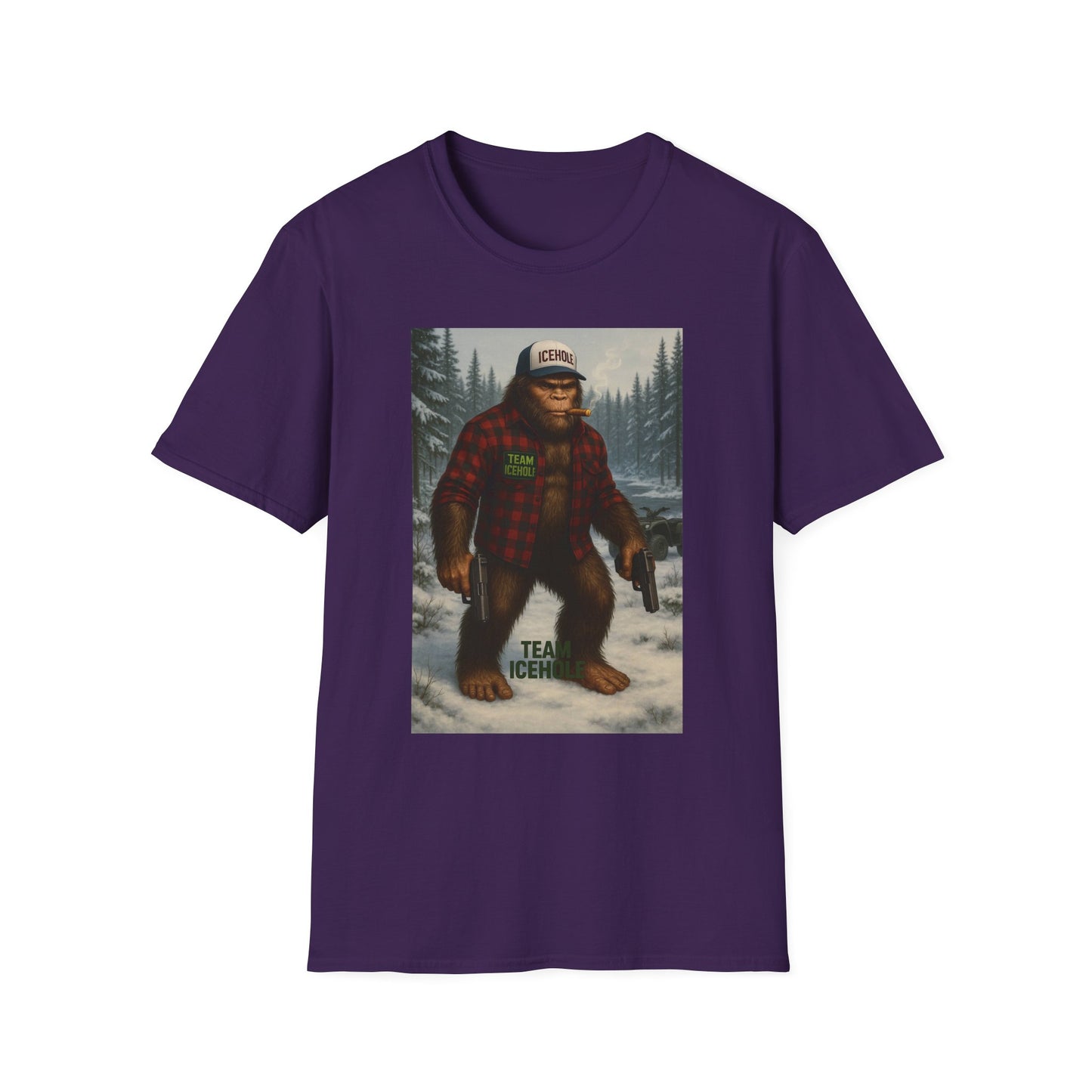 T-Shirt - Team IceHole Big Foot Mascot Feel the Nature!