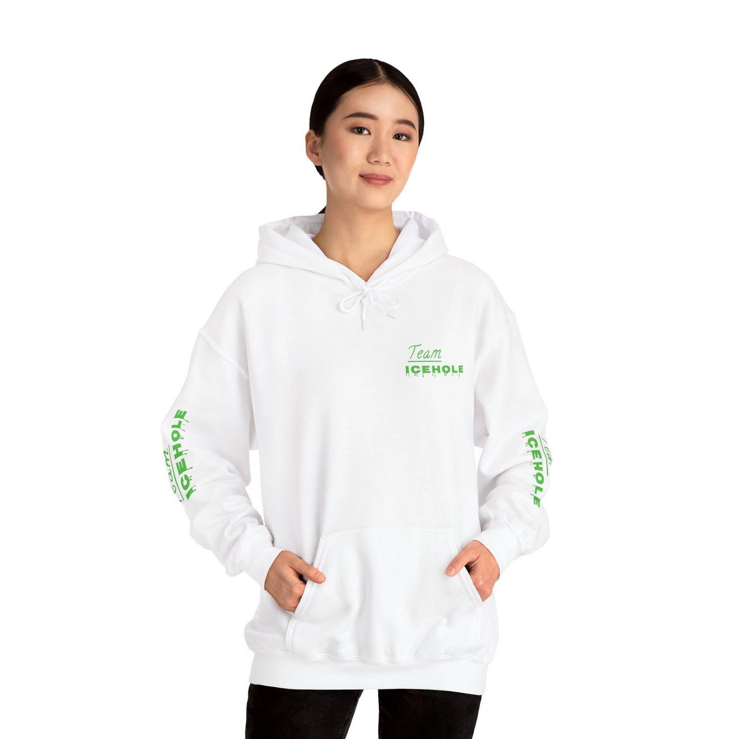 Icehole Hoodie — "Team ICEHOLE" Neon Logo Pullover