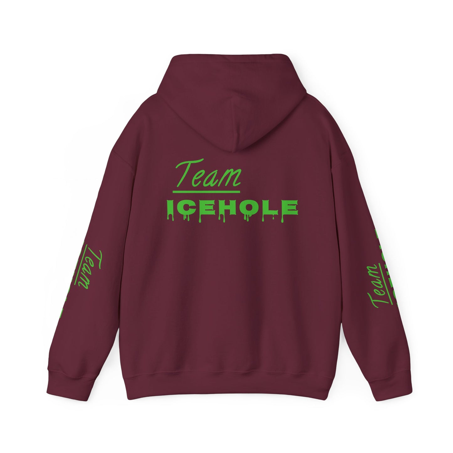 Icehole Hoodie — "Team ICEHOLE" Neon Logo Pullover