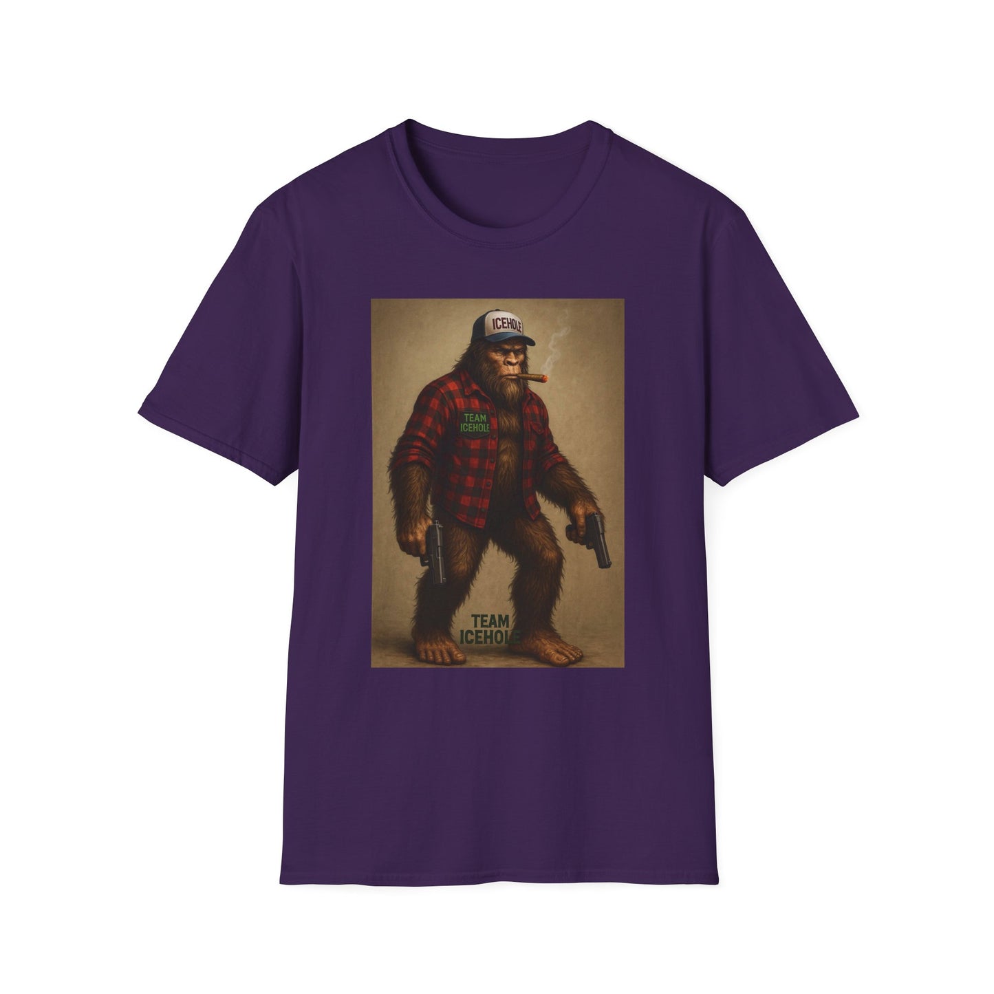 T-Shirt - Team IceHole Mascot Bigfoot