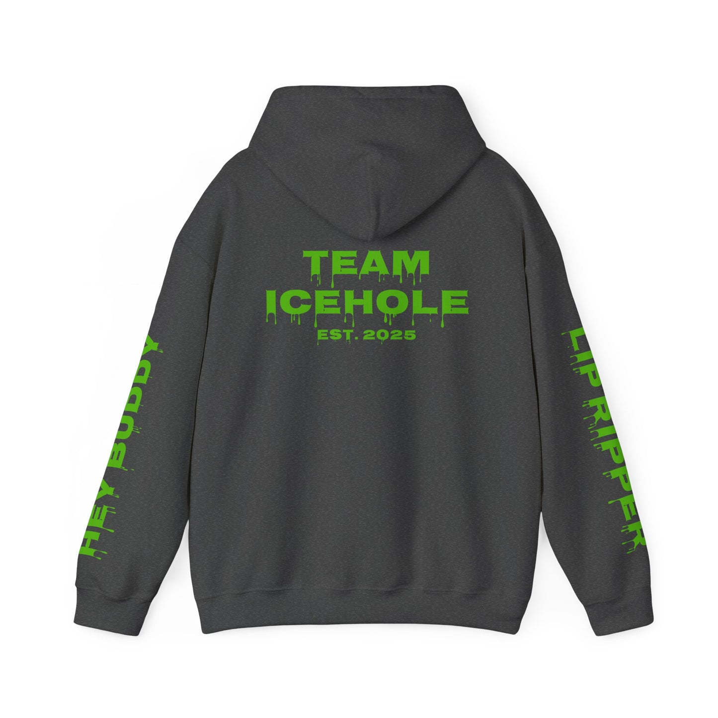 Hoodie - Minimal Green "PAUL / TEAM ICEHOLE" Front Graphic Hoodie