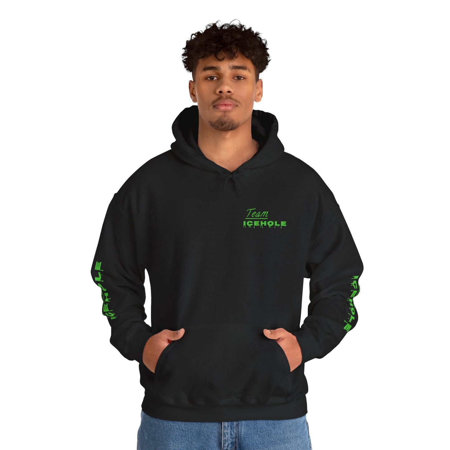 Icehole Hoodie — "Team ICEHOLE" Neon Logo Pullover