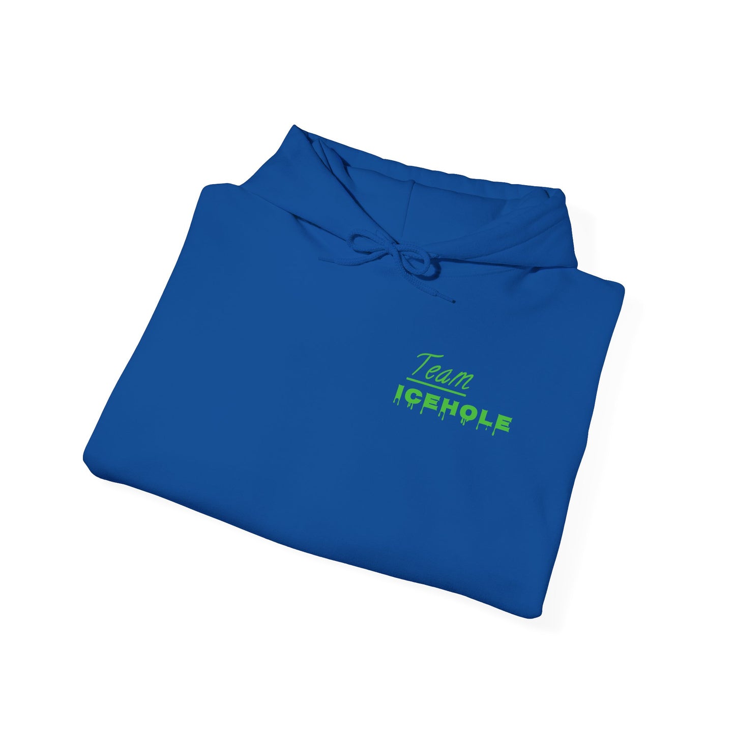 Icehole Hoodie — Minimal Green 'Team Icehole' Logo Pullover