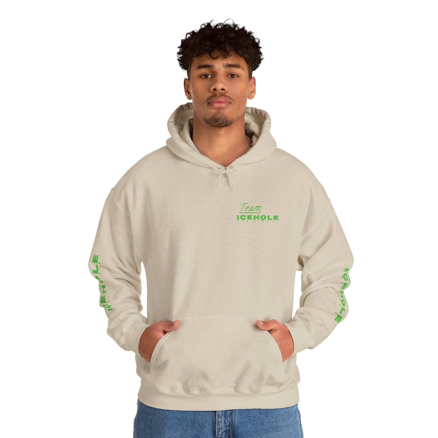 Icehole Hoodie — "Team ICEHOLE" Neon Logo Pullover