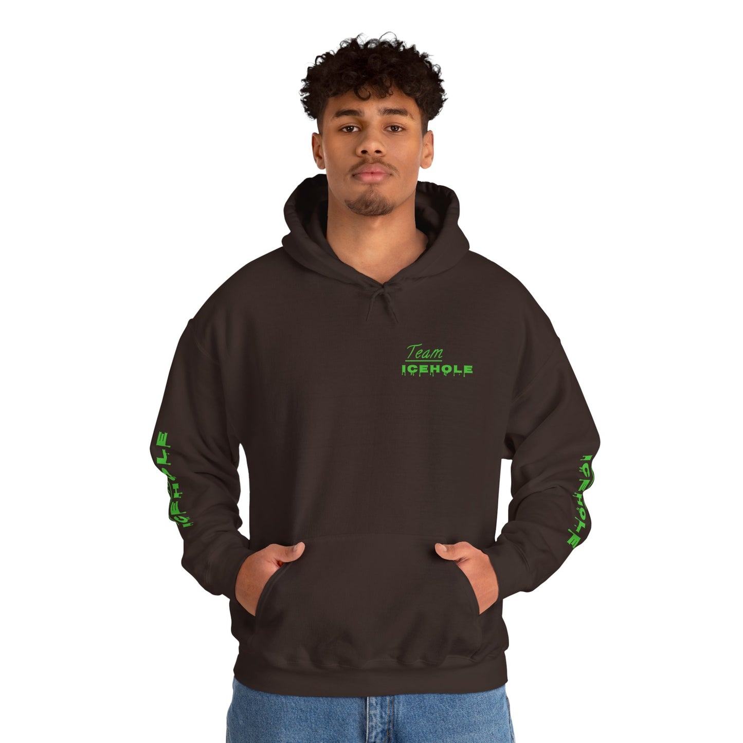Icehole Hoodie — "Team ICEHOLE" Neon Logo Pullover