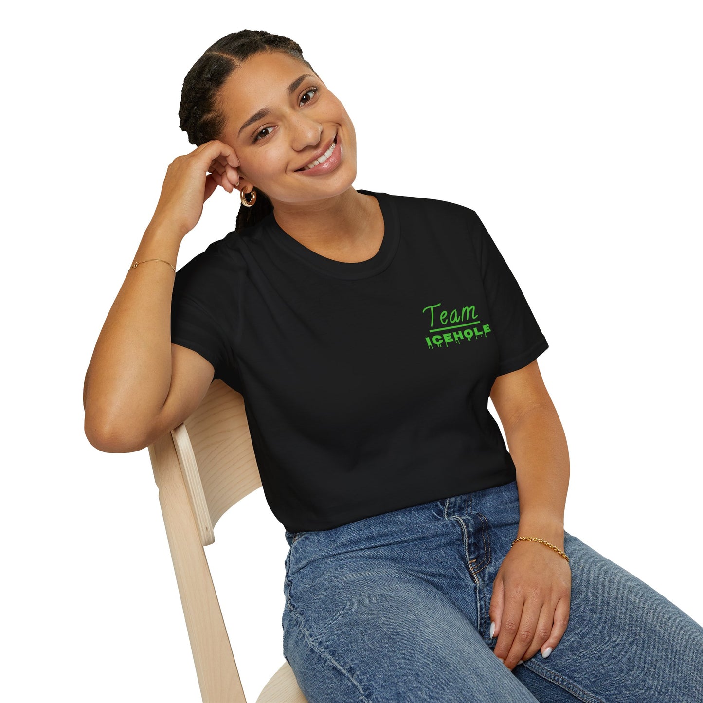 Team Icehole Unisex Softstyle T-Shirt Small Logo|