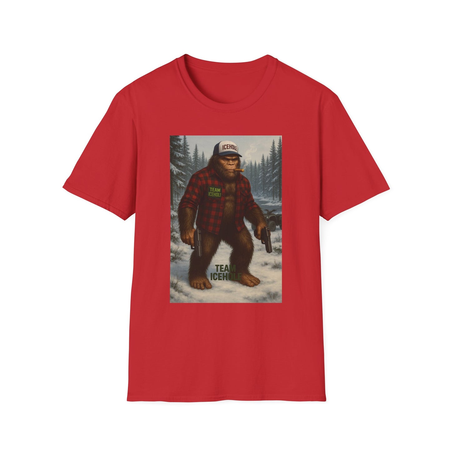 T-Shirt - Team IceHole Big Foot Mascot Feel the Nature!