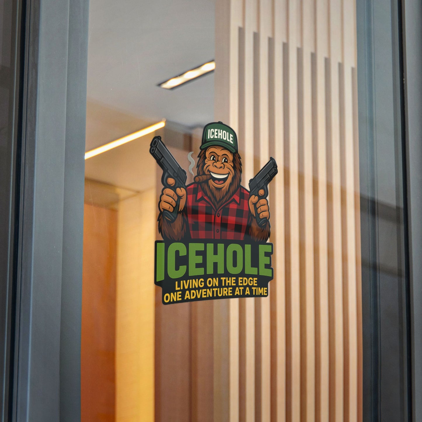 Living On The Edge Die-Cut Stickers - Team IceHole Design