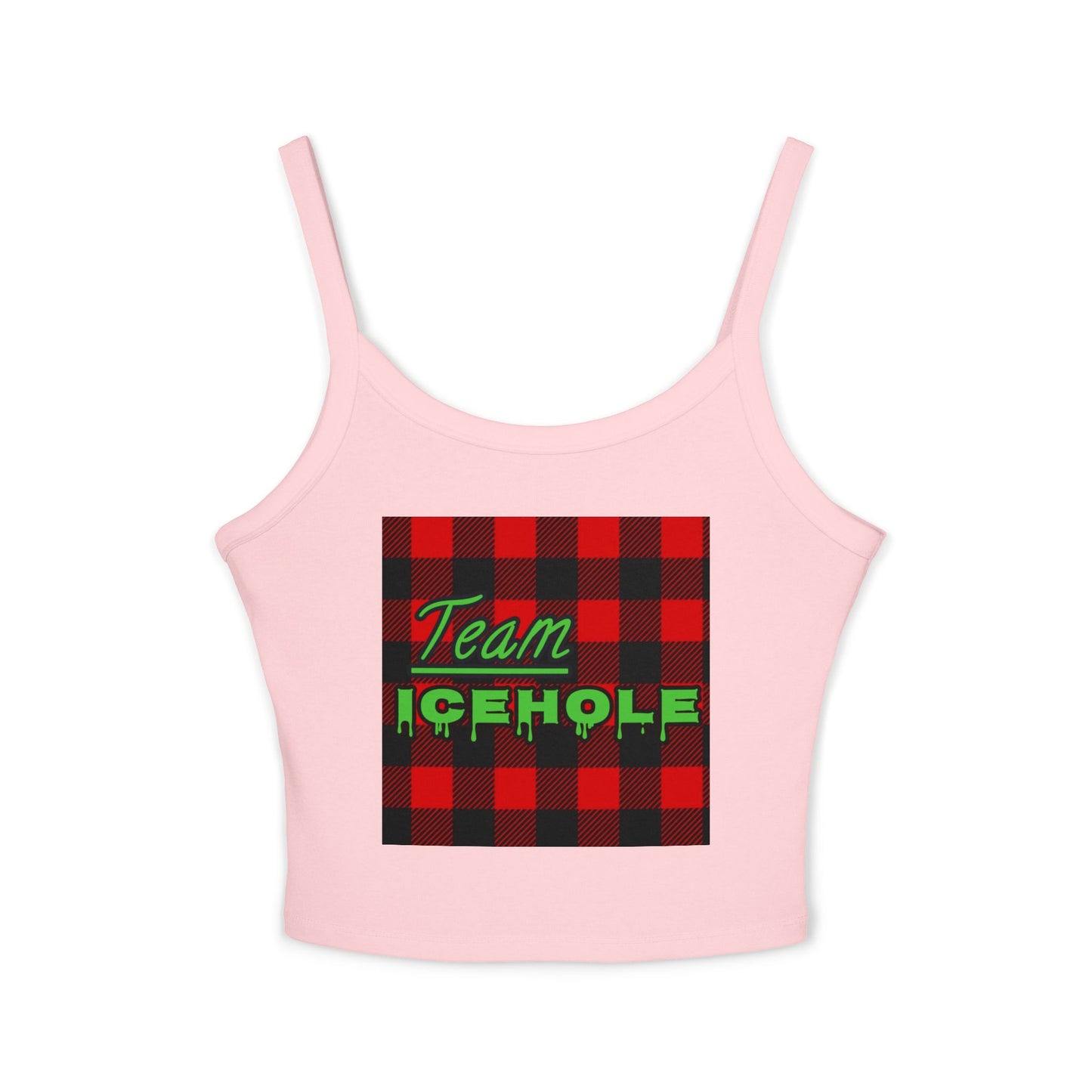 Team Icehole Spaghetti Strap Belly Tank Top