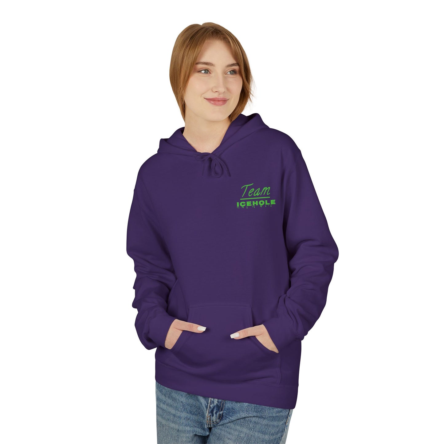 Team Icehole Unisex Fleece Hoodie | Cozy Streetwear, Casual Look, Sportswear, Gift for Him/Her, Winter Essentials
